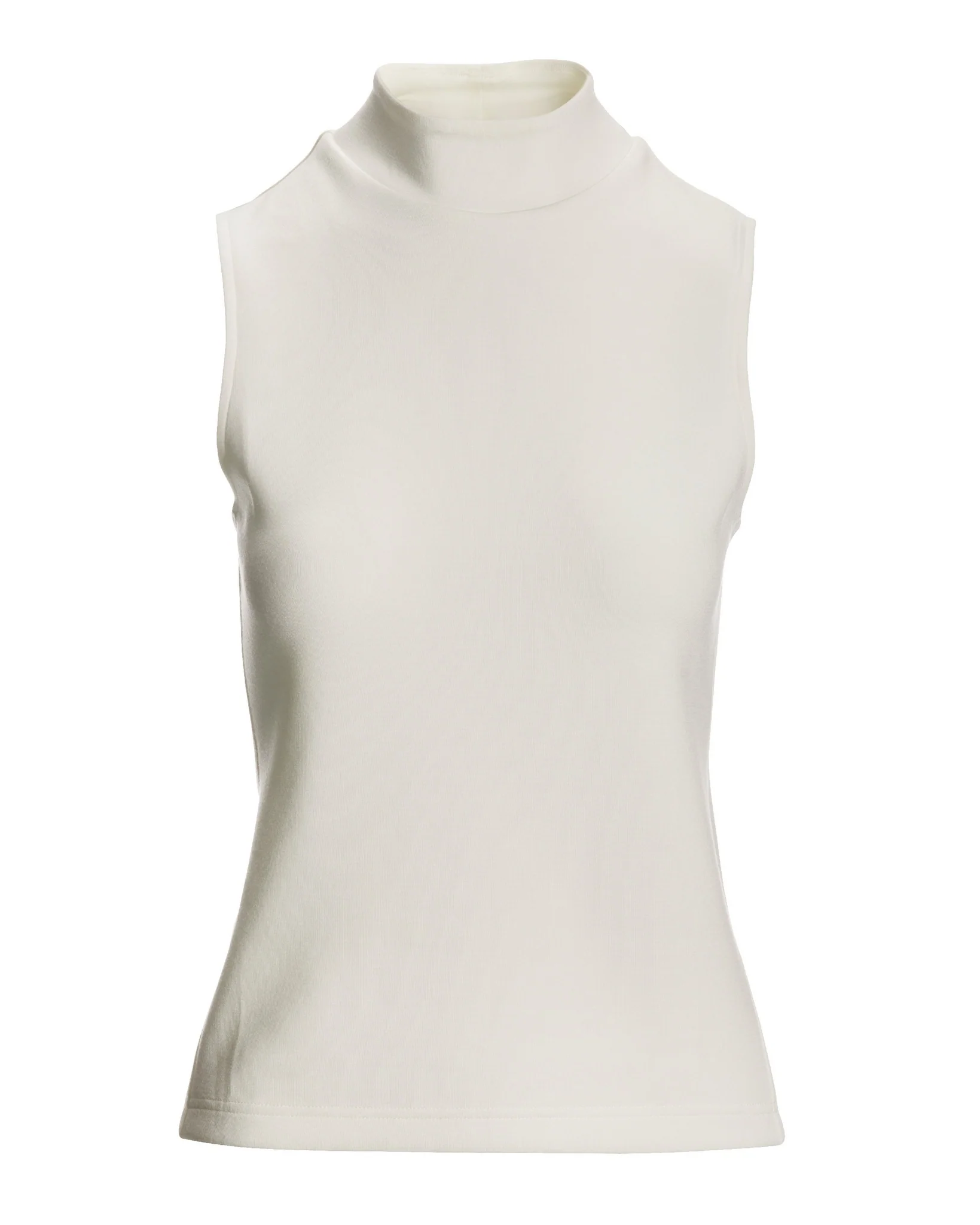 Luxe Lounge Mock Neck Top Off White