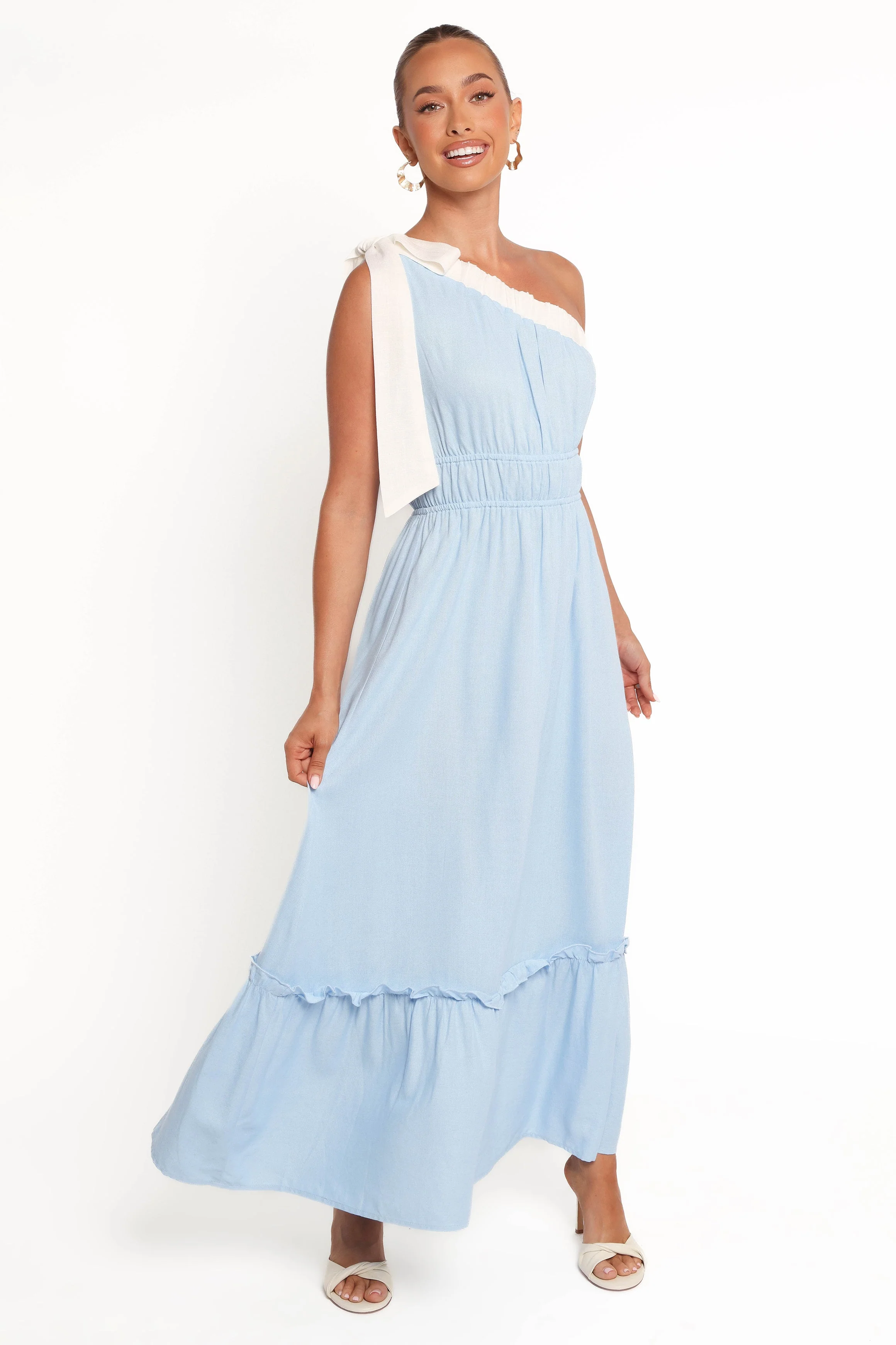 Gilda Maxi Dress - Blue/White