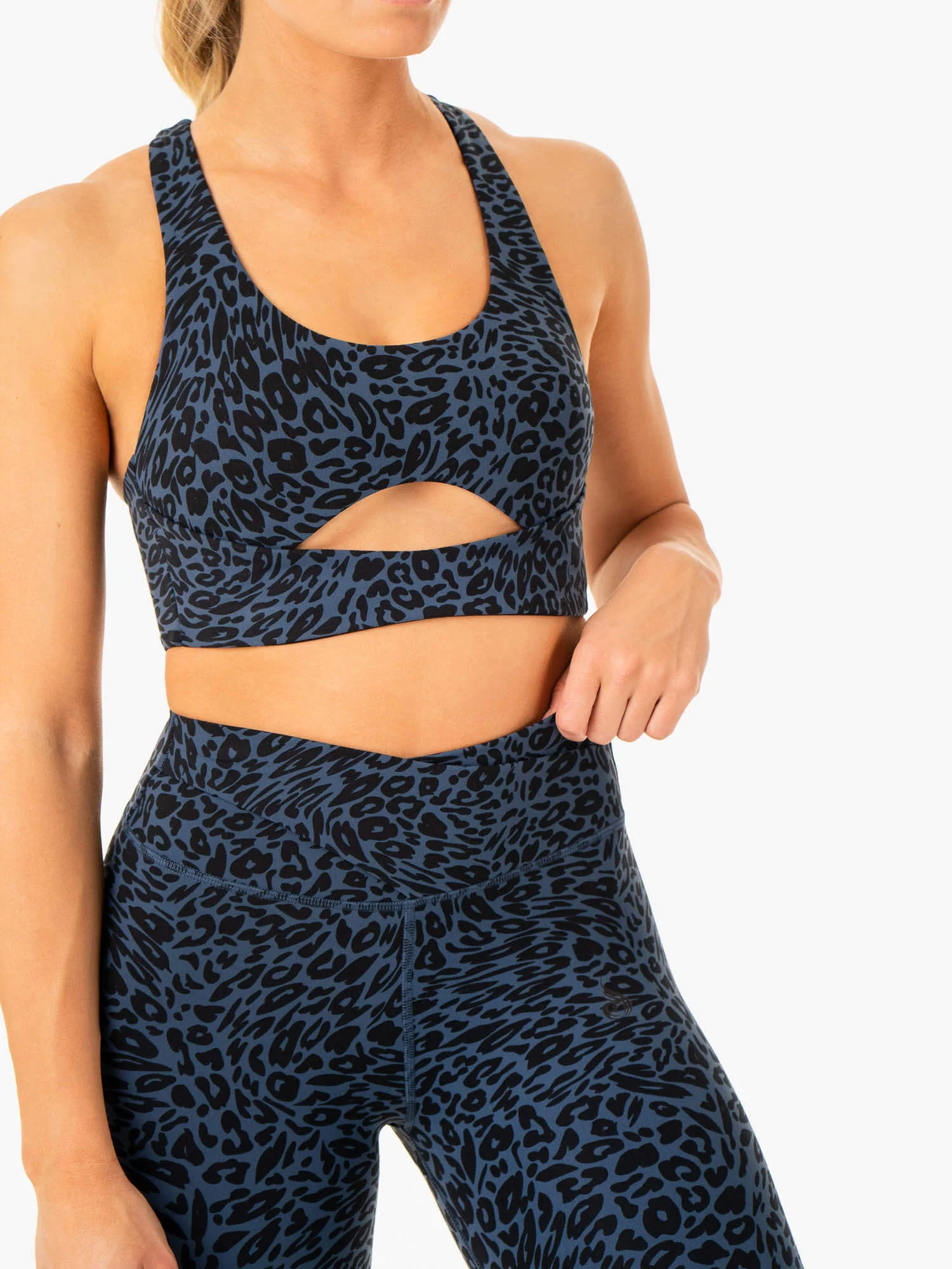 Rotation Sports Bra - Navy Leopard