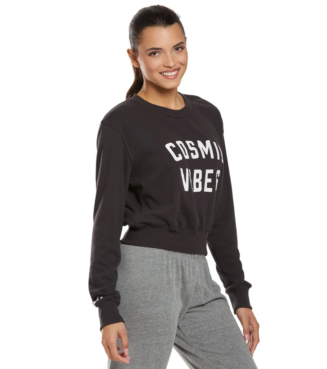 Spiritual Gangster Cosmic Crop Crew Sweatshirt