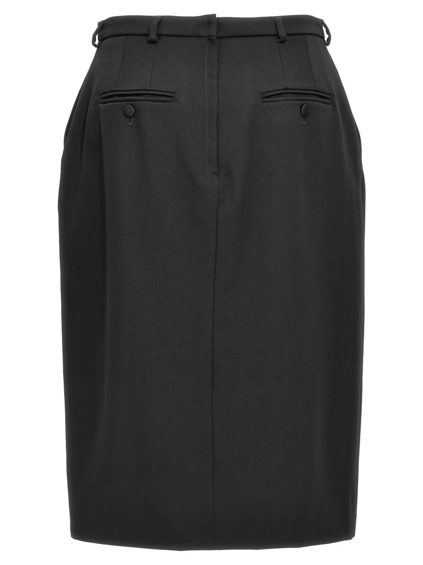 Wool Skirt With Front Split
