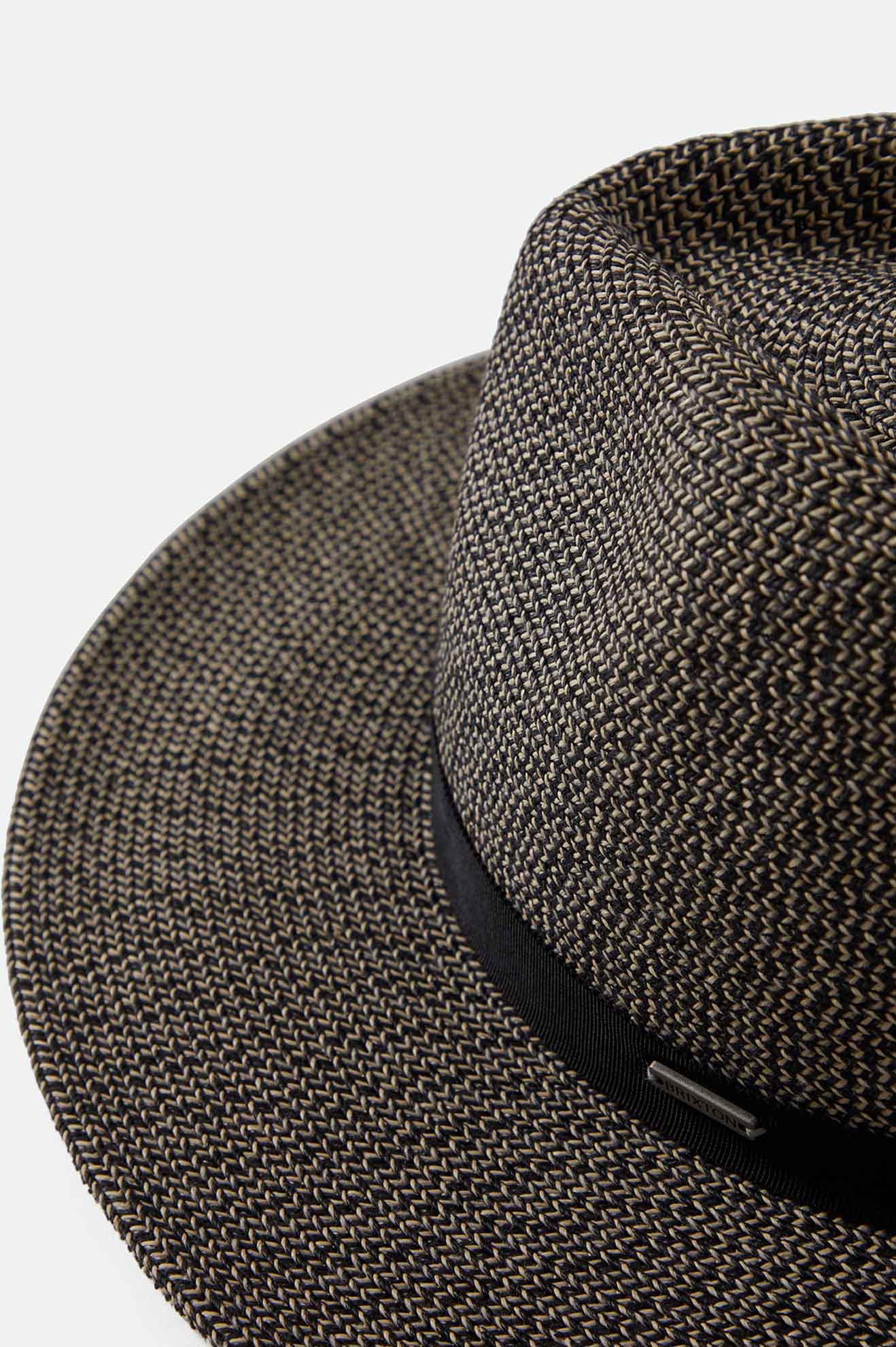 Carolina Straw Packable Travel Hat - Black/Natural
