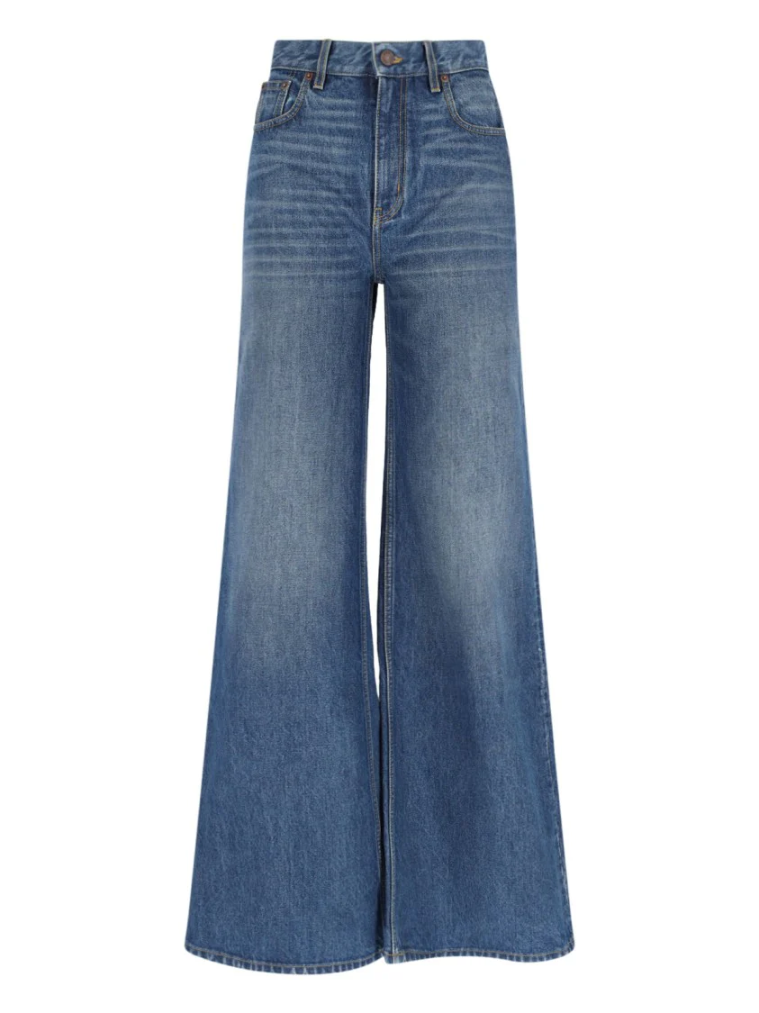 Wide-Leg Denim Palazzo Jeans