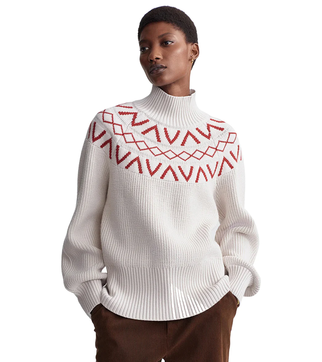 Varley Marcie Fairisle Yoke Knit
