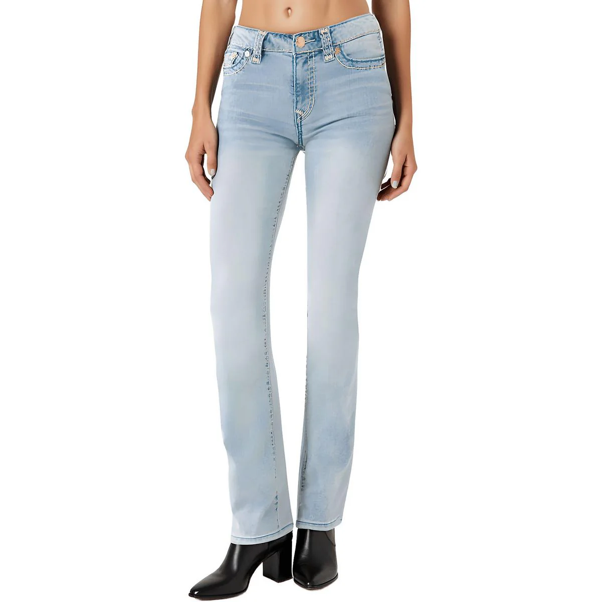 Billie Womens Denim Straight Leg Jeans