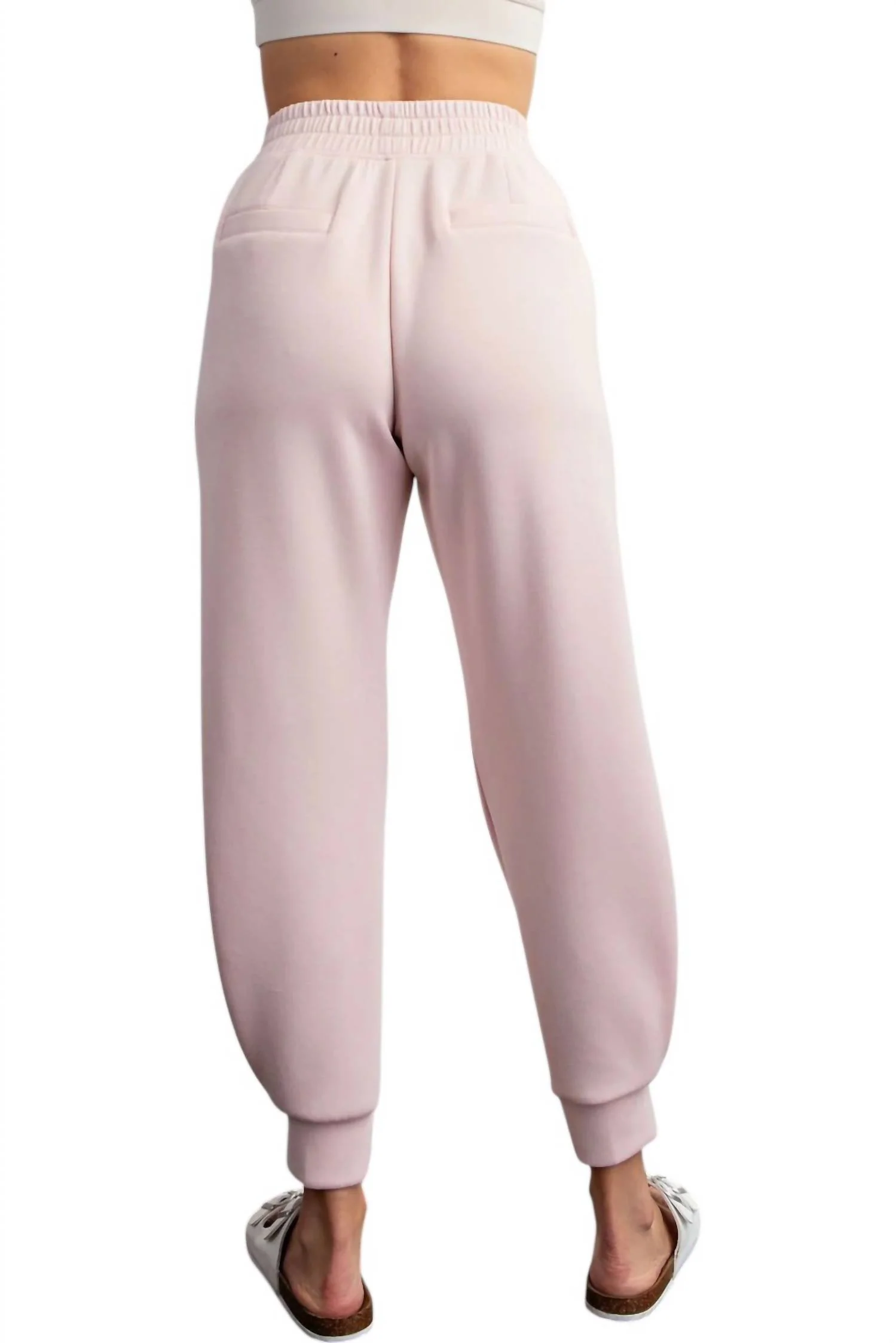Modal Jogger Pants In Baby Pink
