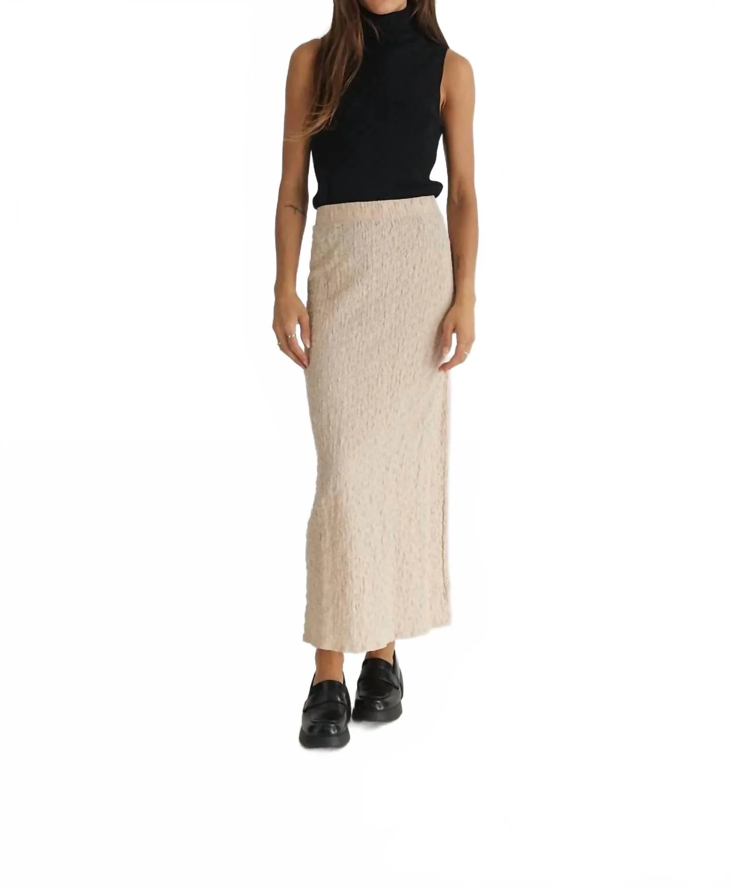 Mari Maxi Skirt In Beige