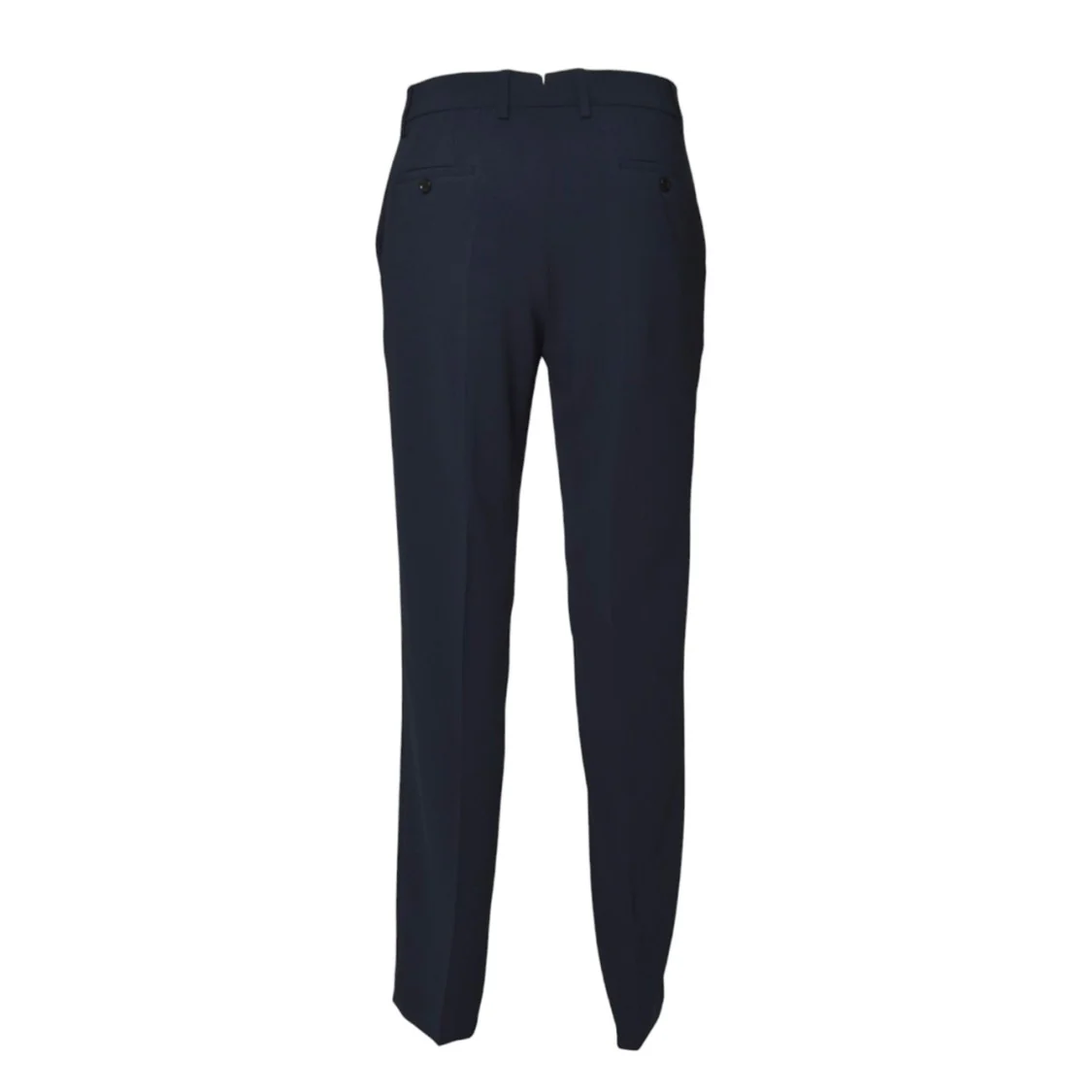 Dark Blue Crepe Cady Trousers