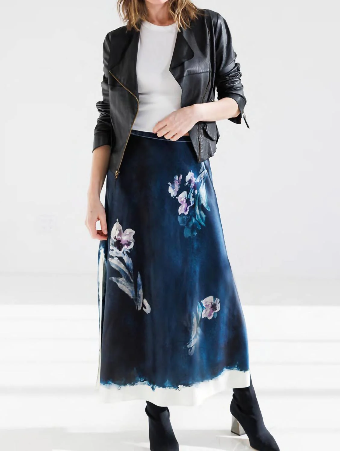 Flirty Skirt In Shadow Dye Floral
