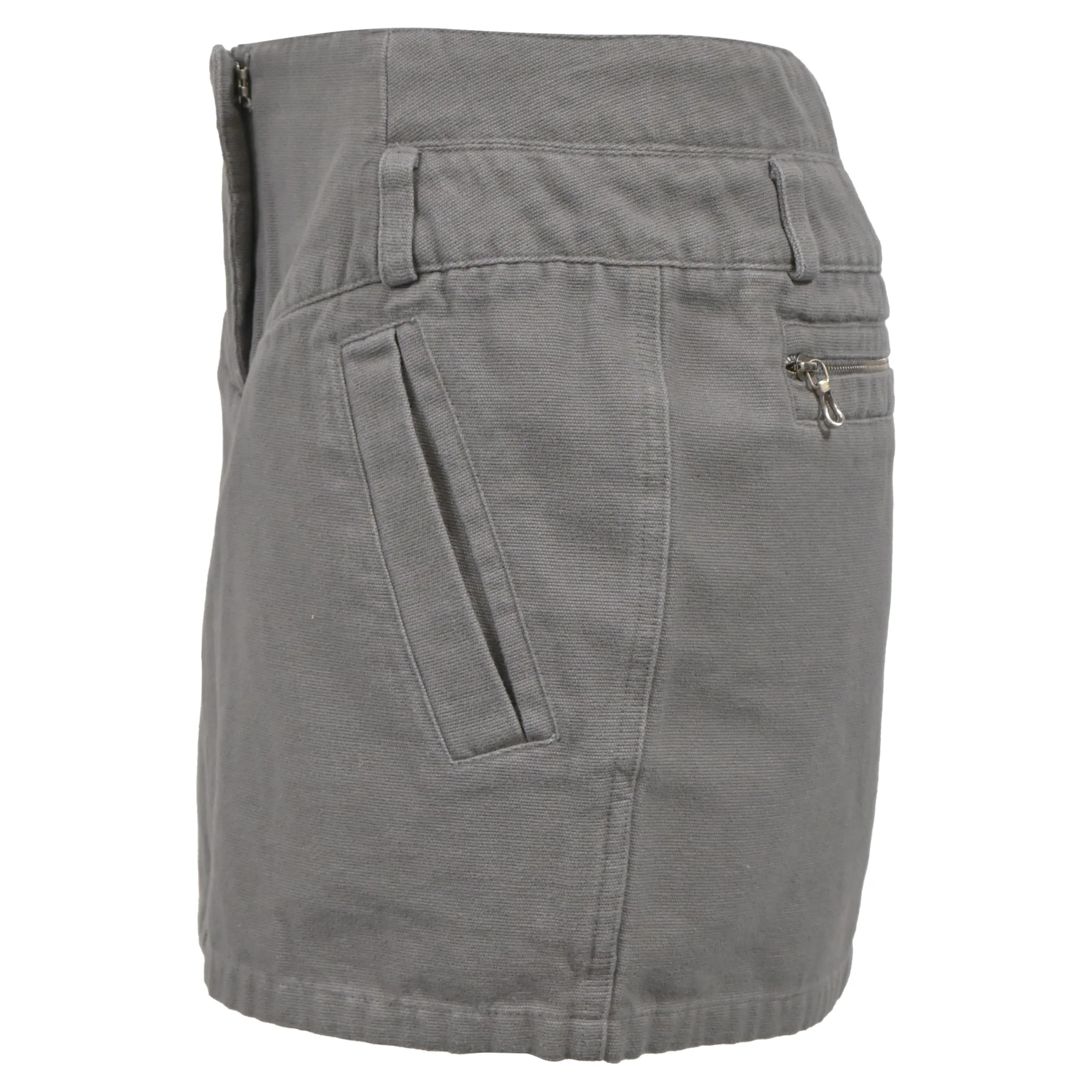 IRO Mini Pencil Skirt in Grey Cotton