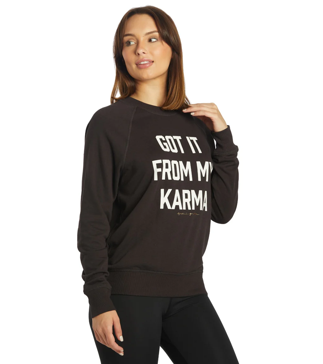 Spiritual Gangster Karma Old School Vintage Terry Pullover