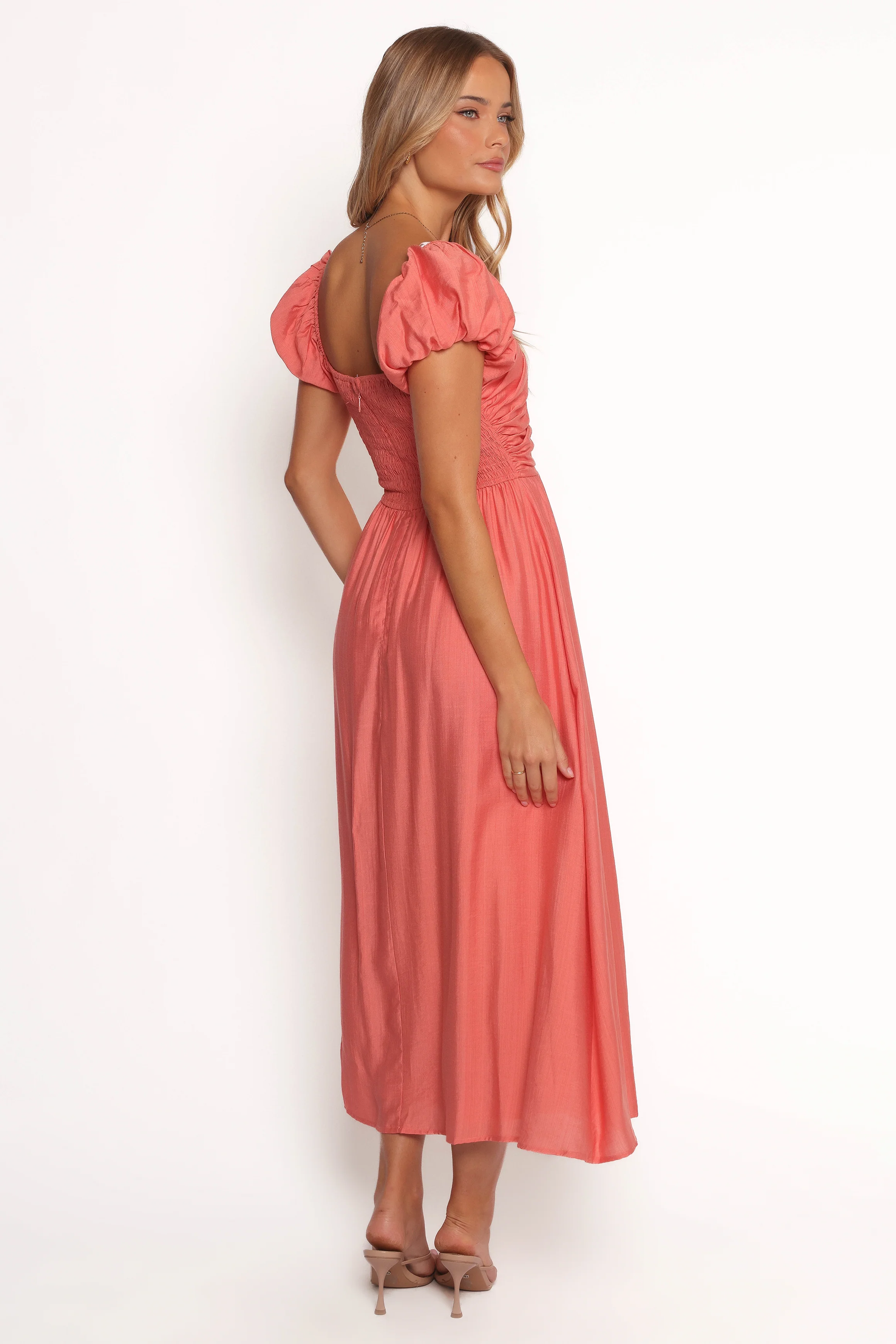 Valeen Midi Dress - Coral