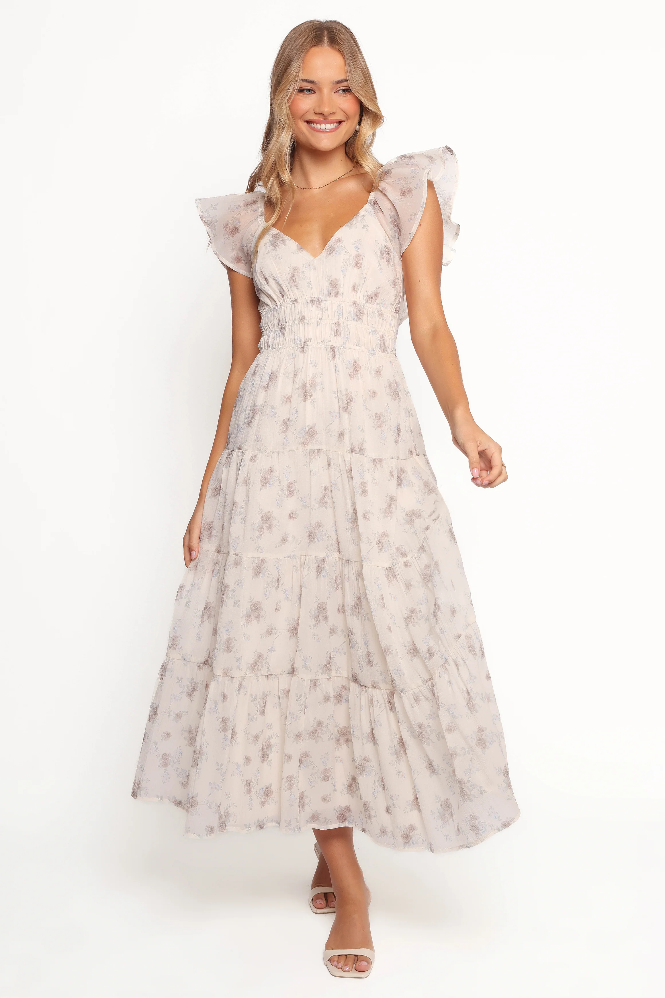 Talia Maxi Dress - Cream Multi Floral