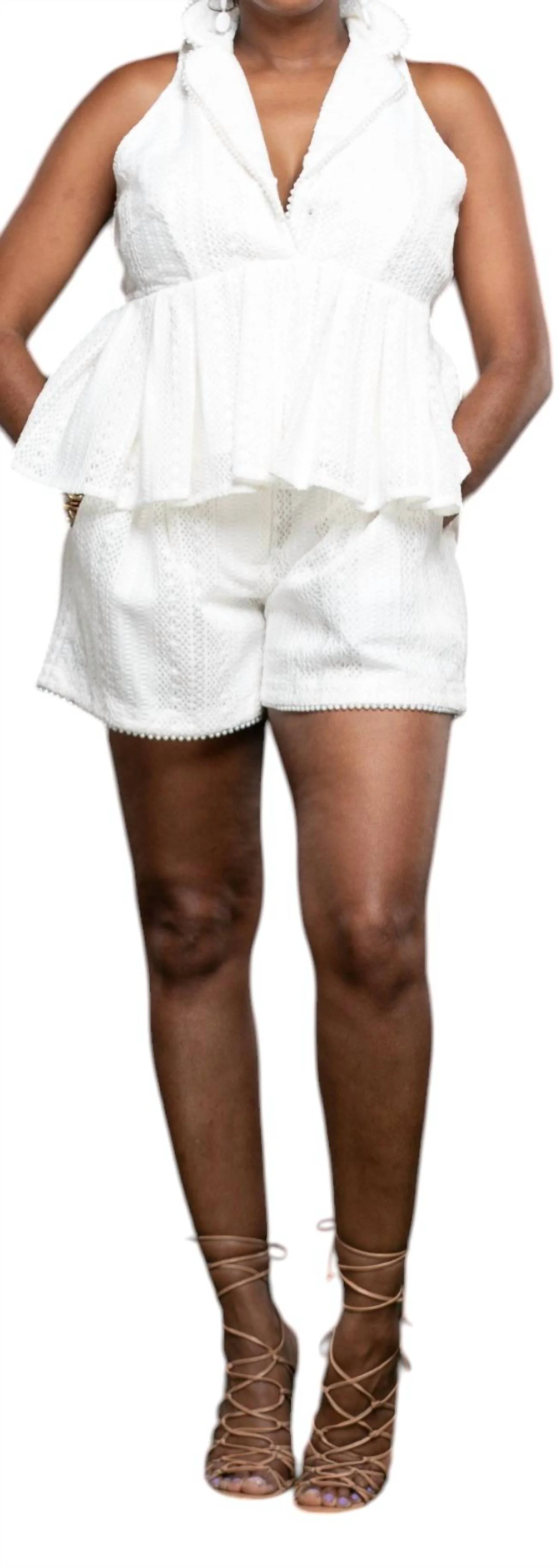 Charmin Short Set In Off White