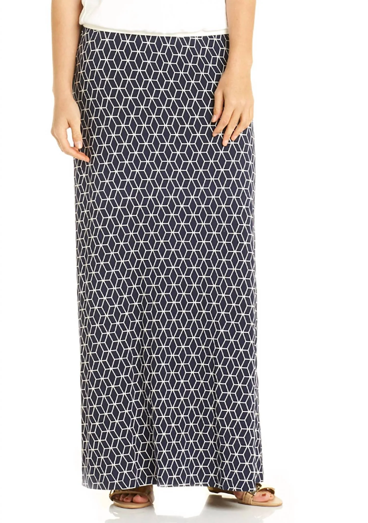 Women's Samantha Maxi Skirt In Geo Black