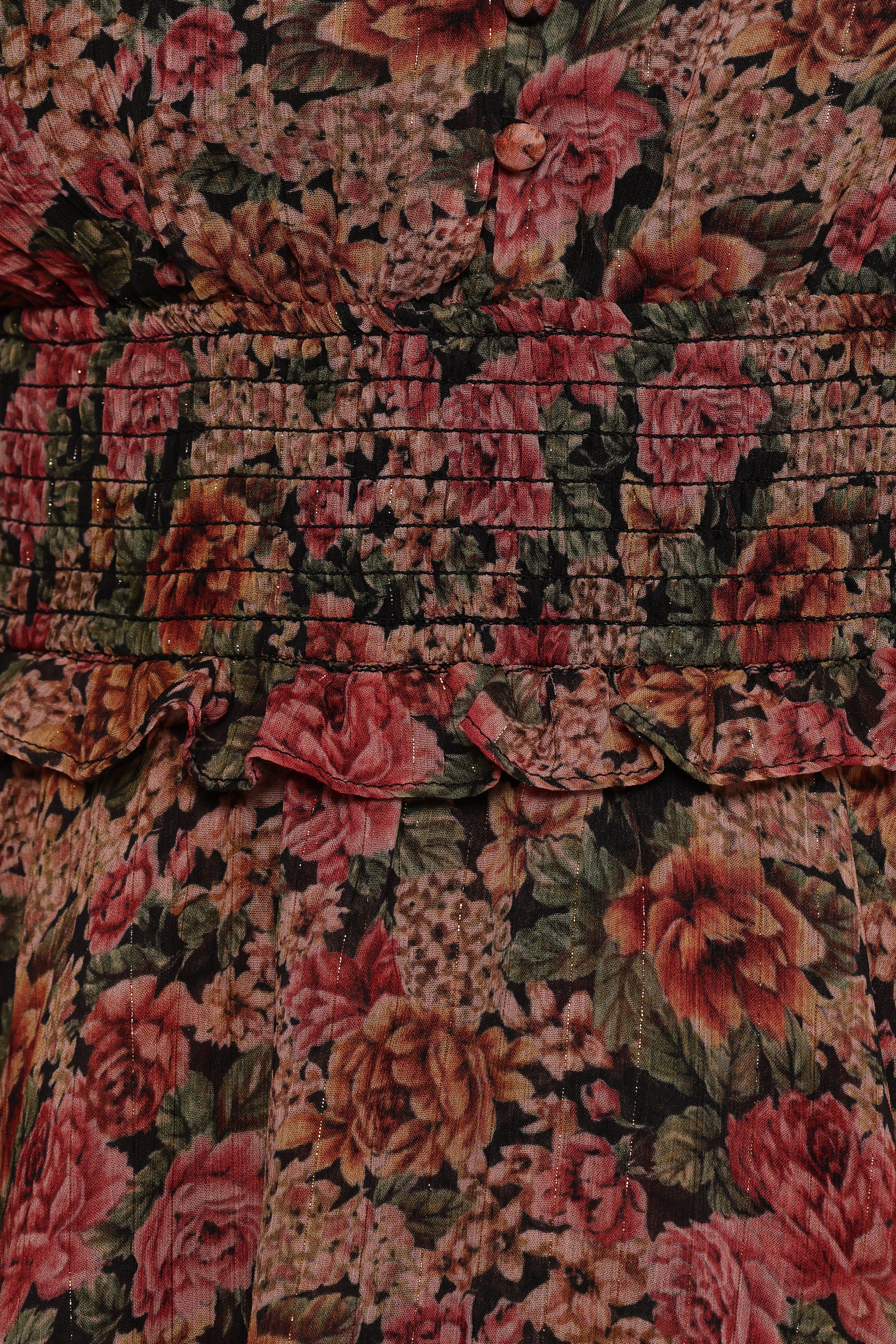 Vivian Midi Dress - Rose/Black