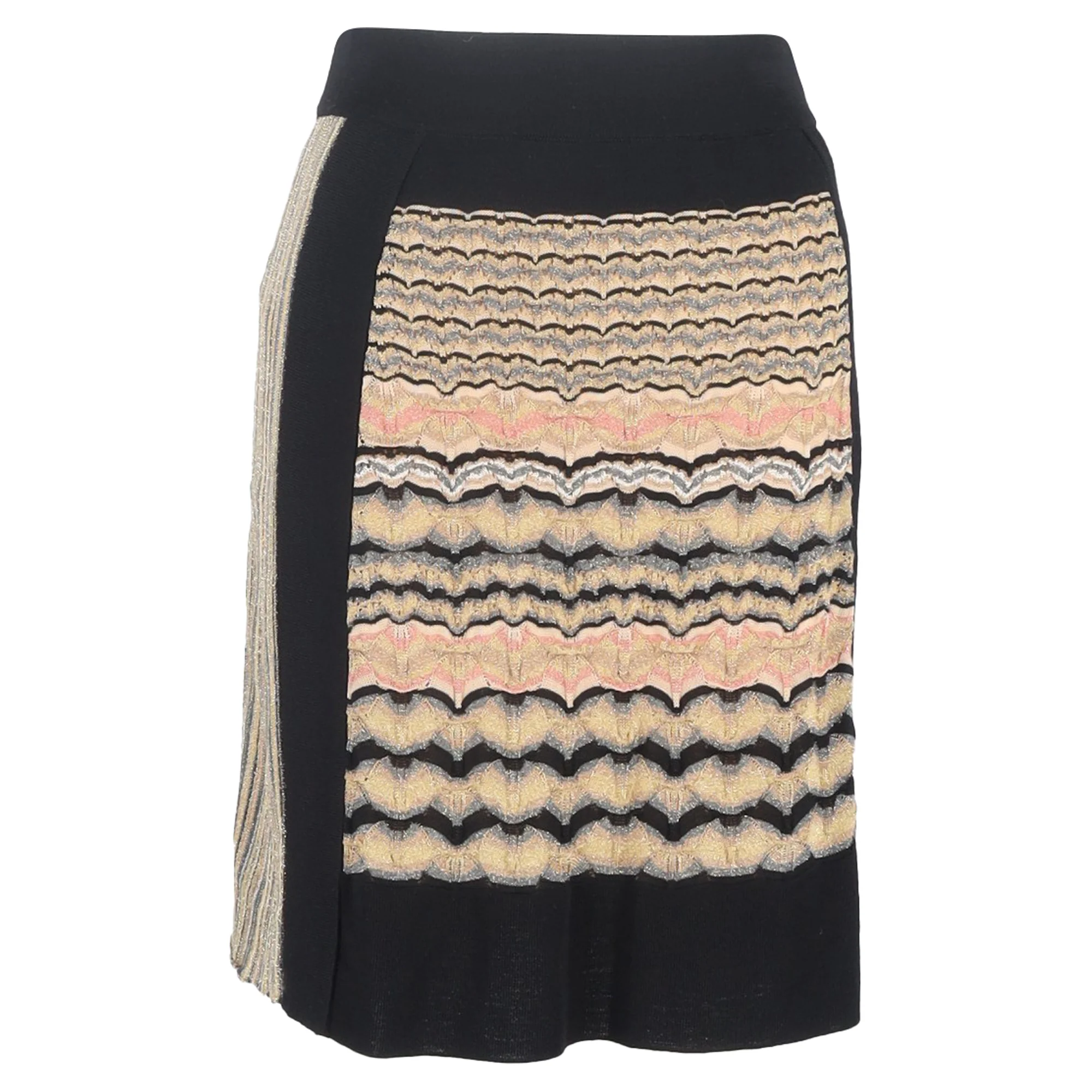 M Missoni Textured Knit Skirt in Multicolor Nylon
