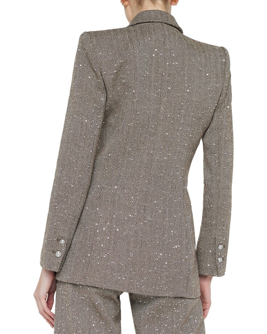 L'AGENCE Sheila Structured Wool-Blend Blazer