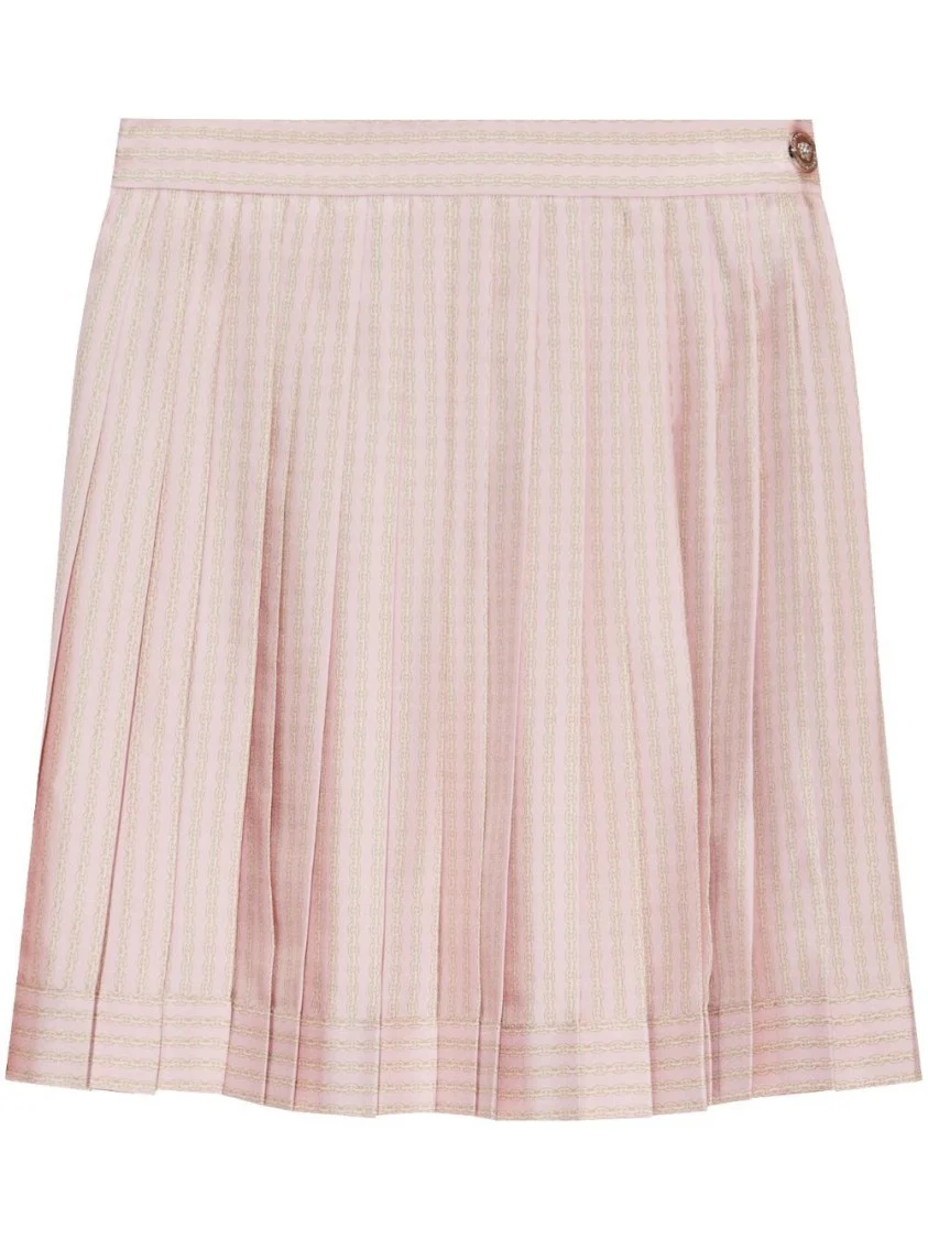 Pleated Silk Skirt With Subtle Sheen