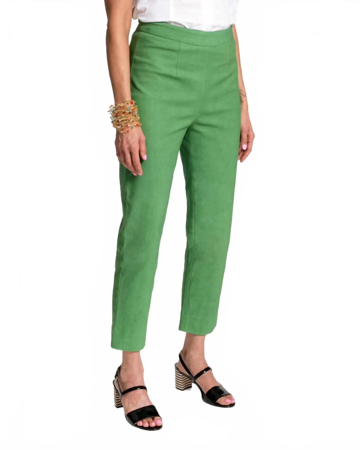 Lucy Cotton Stretch Pant In Green