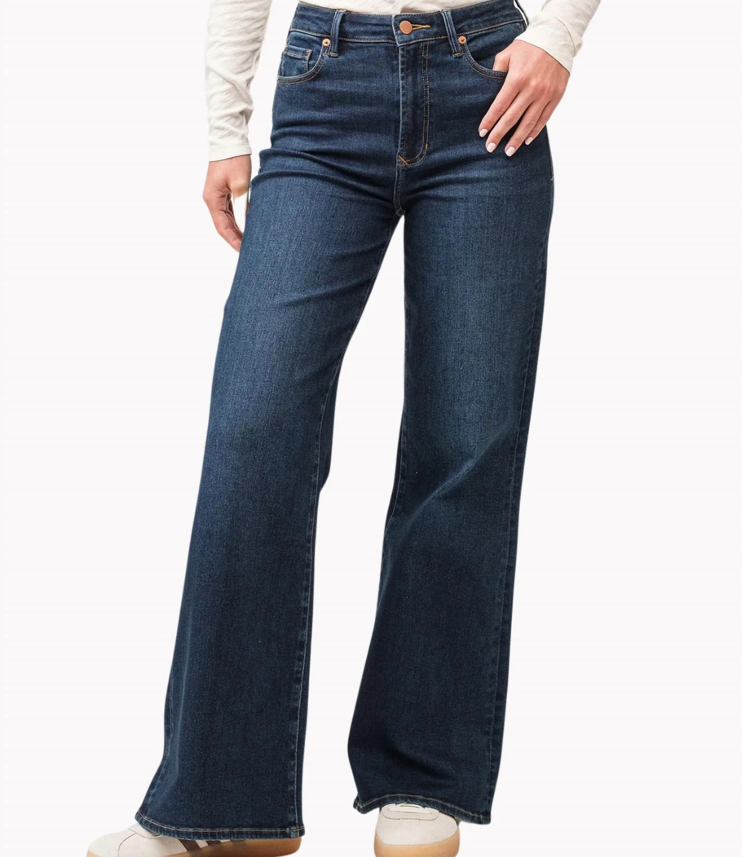 Fiona High Rise Clean Hem Jeans In Iguaza