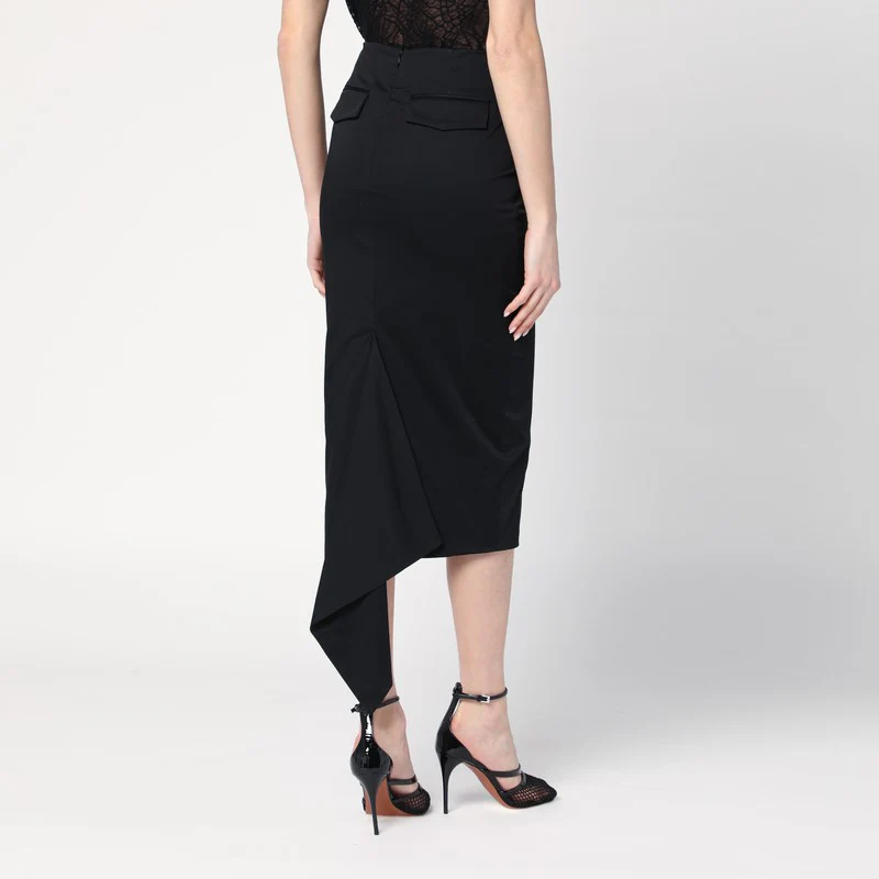 Thelatest Women's Cotton Midi Skirt