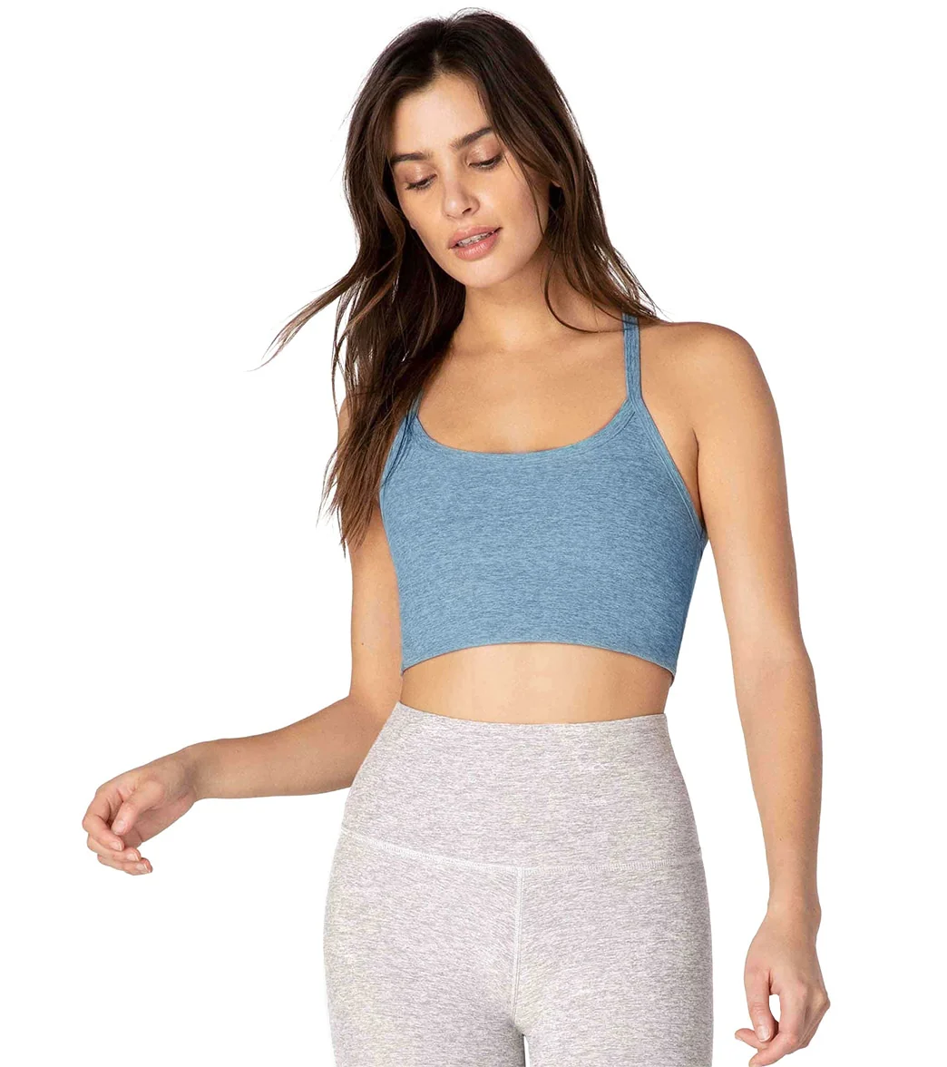 Beyond Yoga Spacedye Slim Racerback Cropped Tank Stormy Blue-Blue Cloud