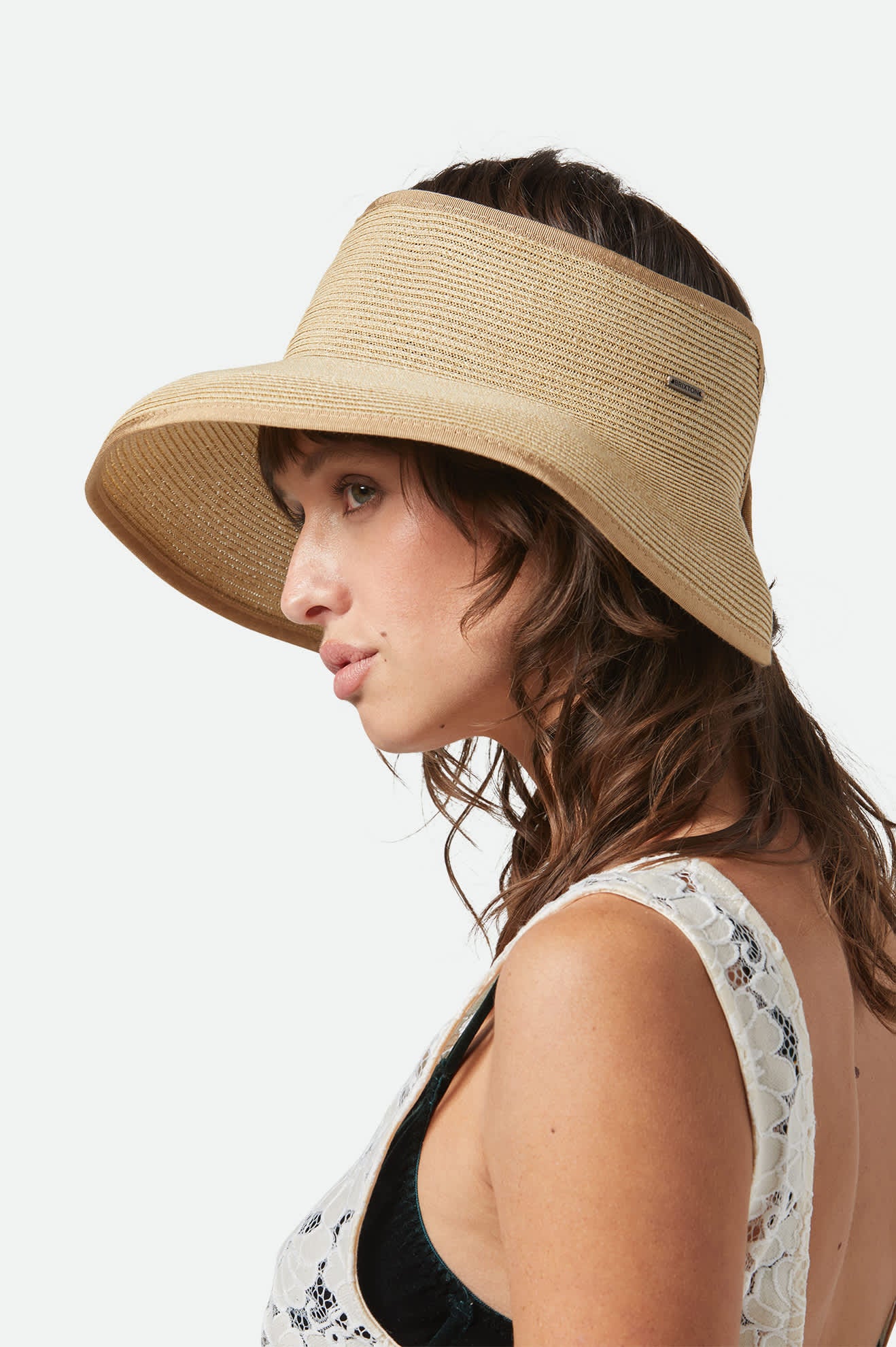 Ivy Packable Straw Visor - Tan
