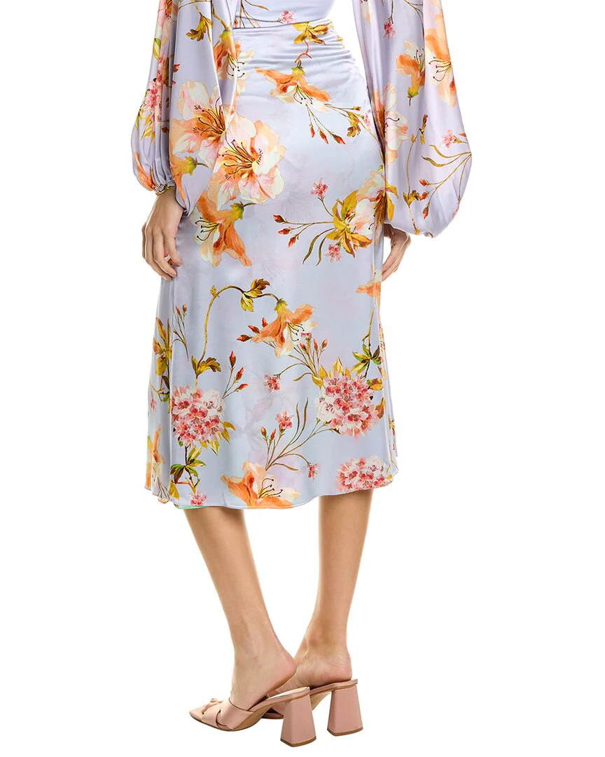 ADRIANA IGLESIAS Belle Garden Silk-Blend Pencil Skirt