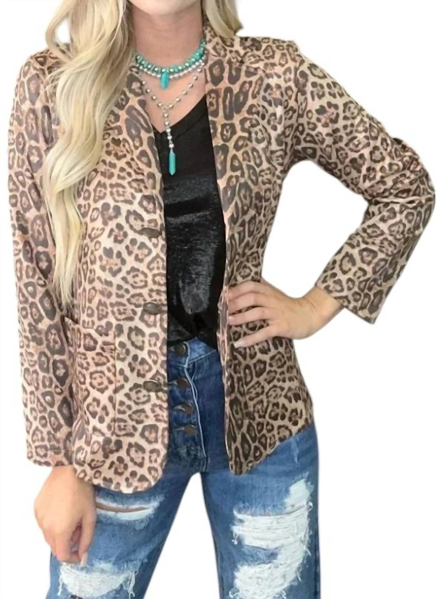 Loveland Kitty Blazer In Brown