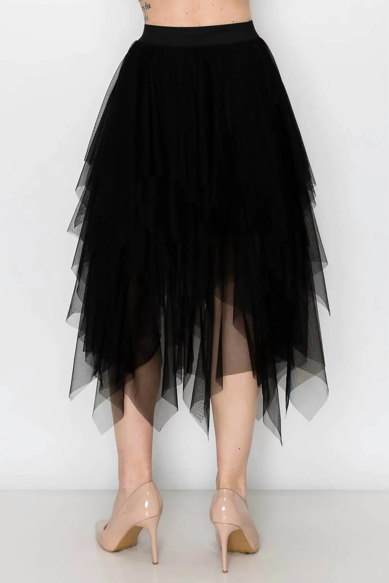 Layered Skirt In Black