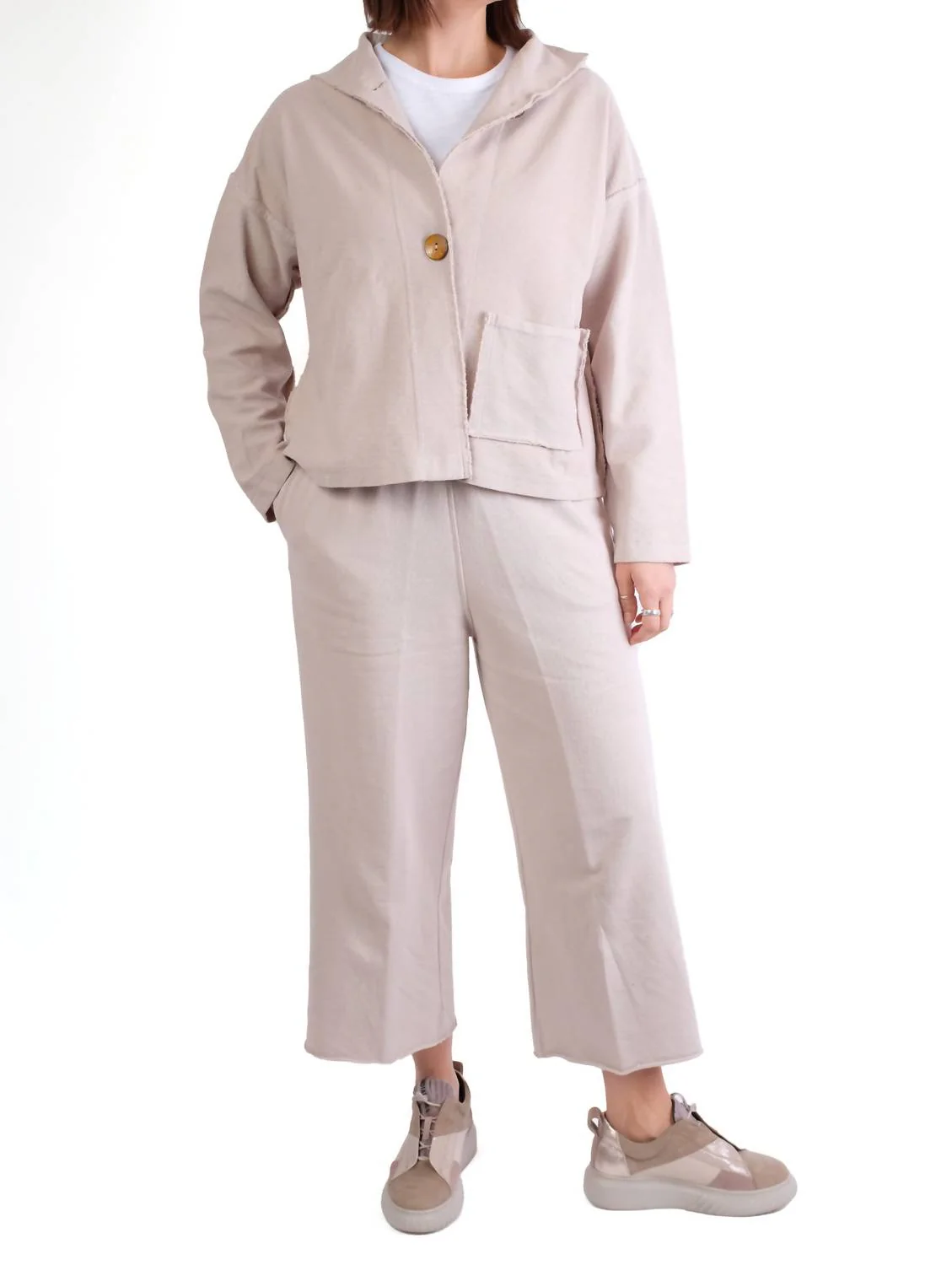 Funnel Cotton Jacket In Cloud