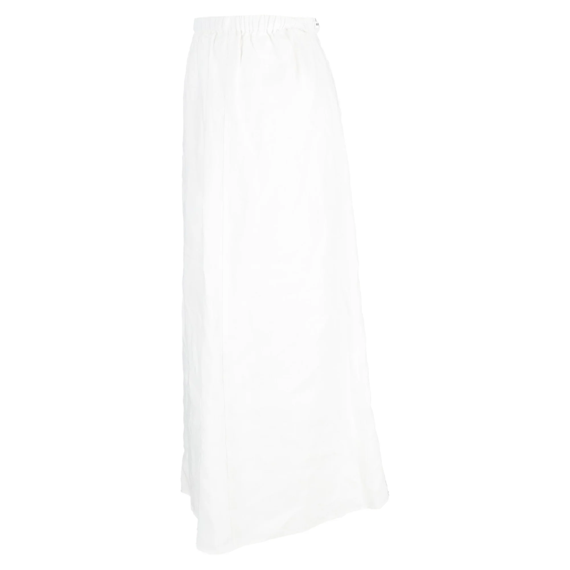 Reformation Gartered Waist Midi Skirt in White Cotton
