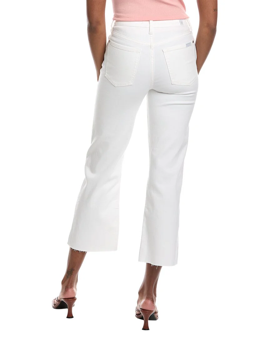 7 For All Mankind Alexa White Cropped Jean