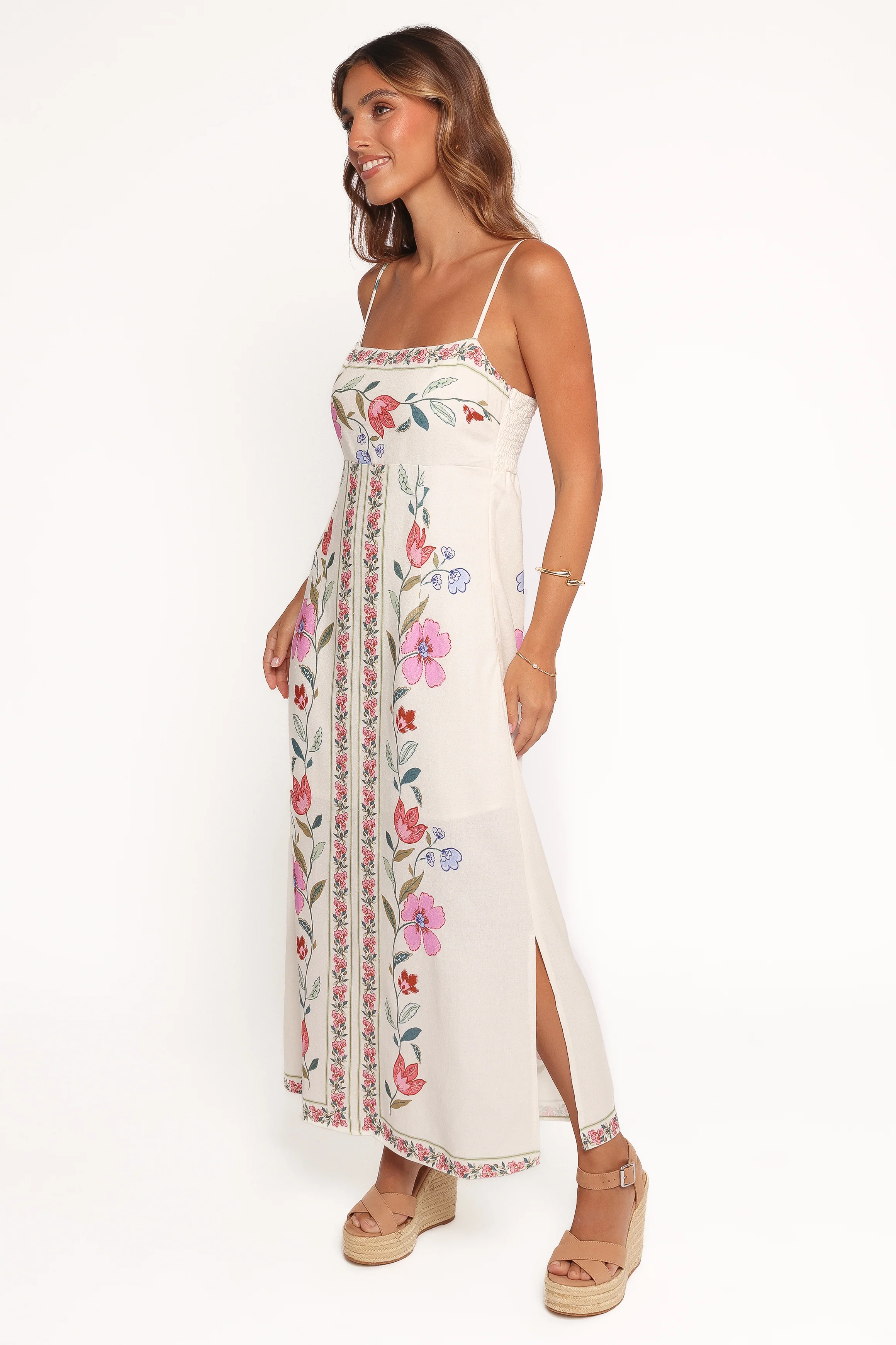 Vesta Midi Dress - Pink Multi