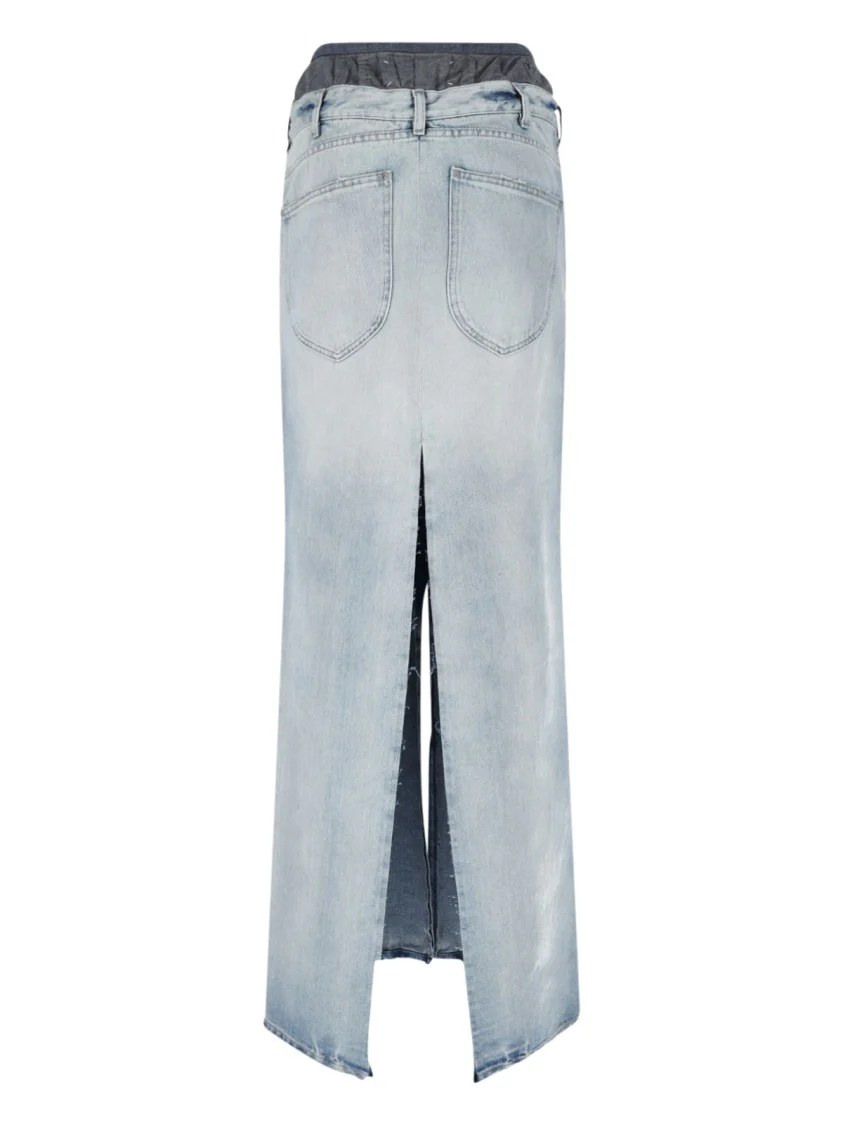 Anonimity Of The Lining' Maxi Denim Skirt – Light Blue