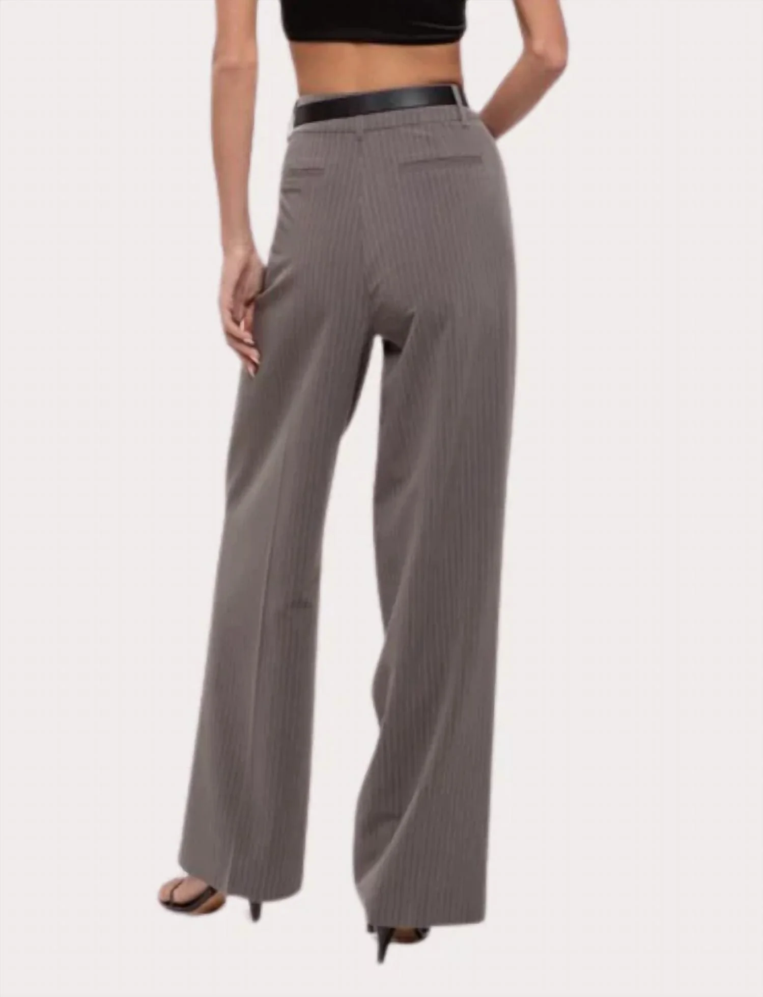 Pinstripe Trouser In Gray