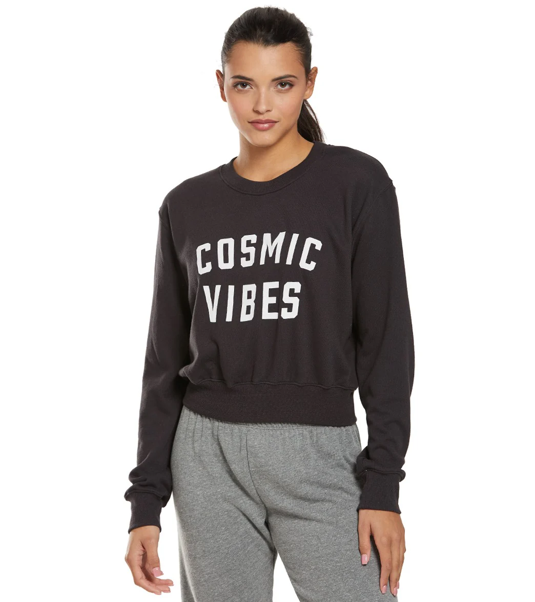 Spiritual Gangster Cosmic Crop Crew Sweatshirt