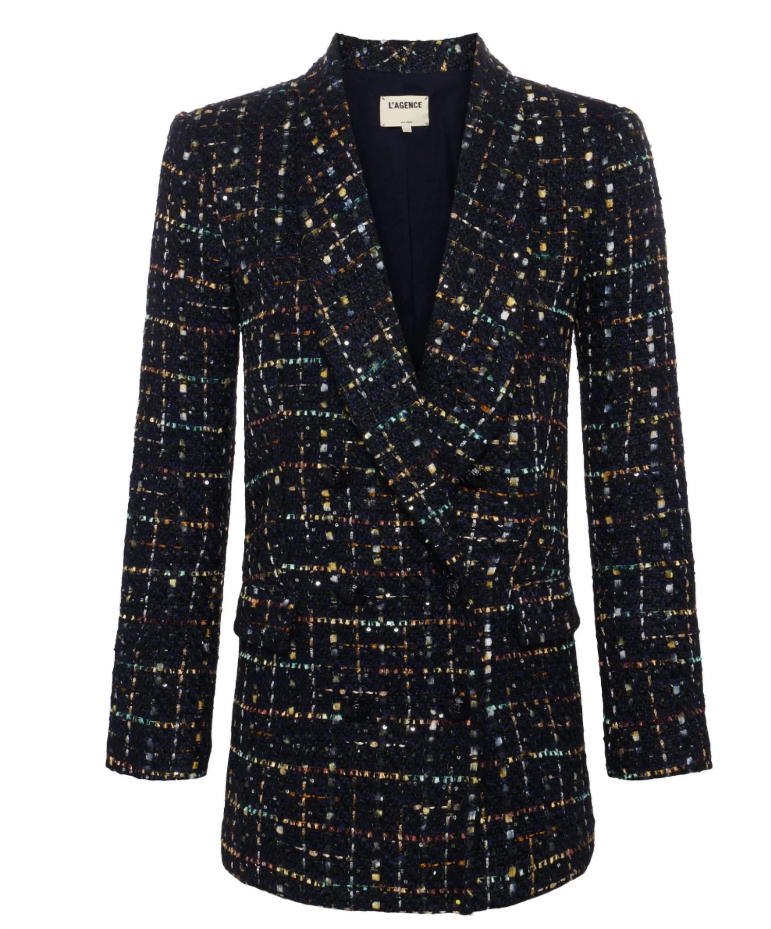Women's Jayda Tweed Blazer In Midnight Plaid