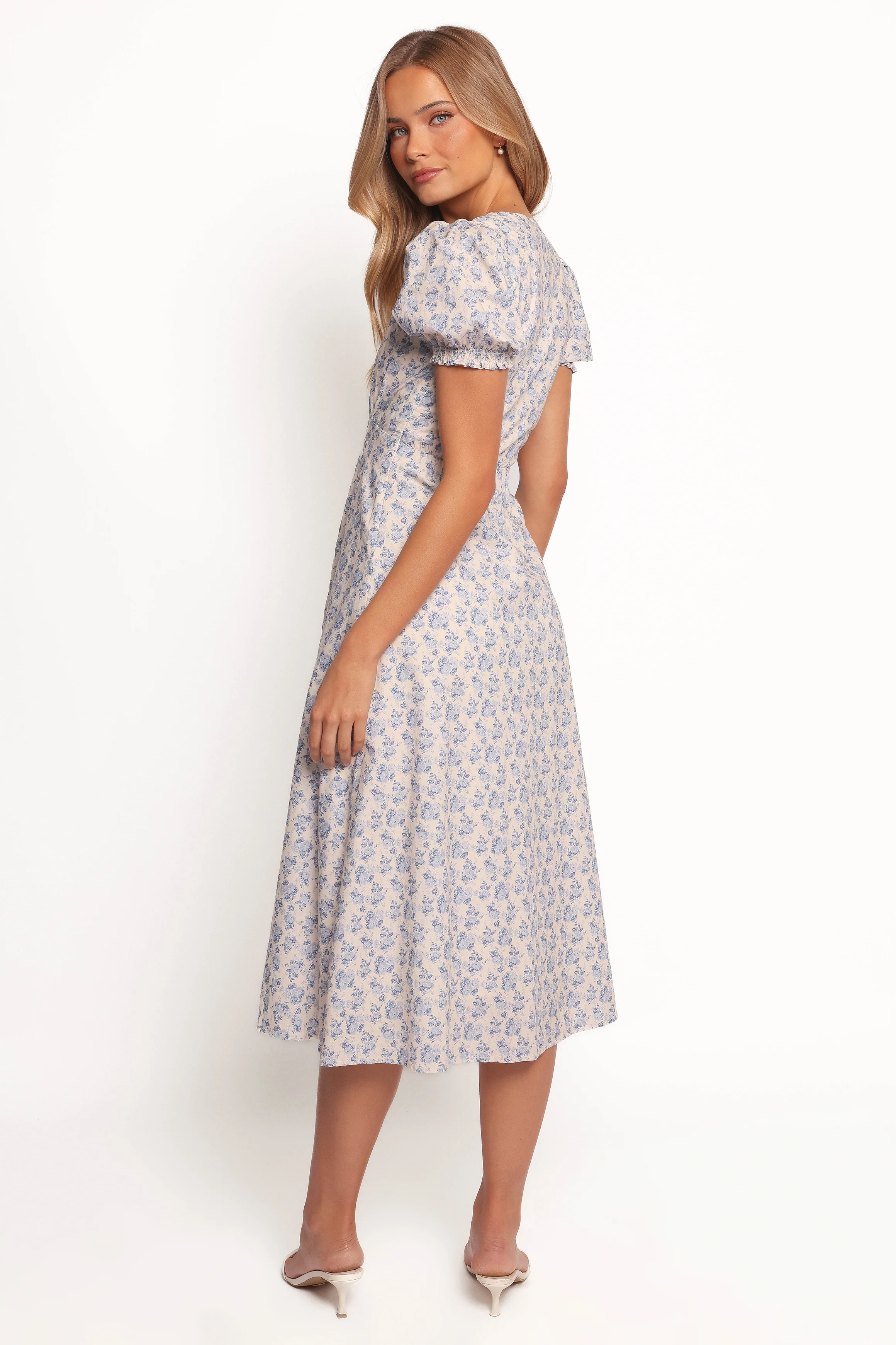 Logen Floral Midi Dress - Parisian Bloom