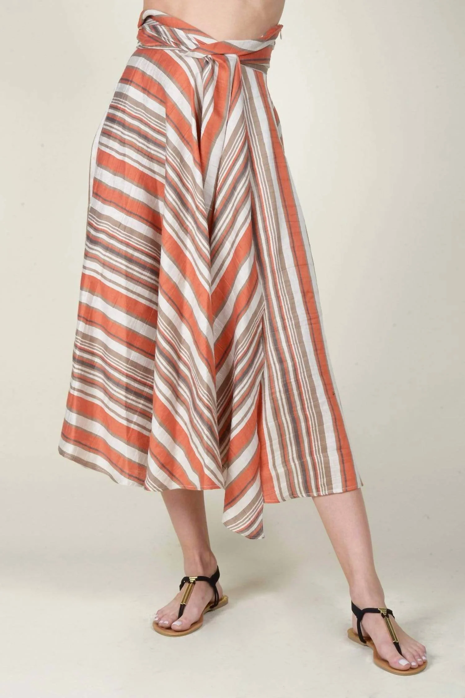 Vanderbilt Midi Skirt In Orange Dreamsicle