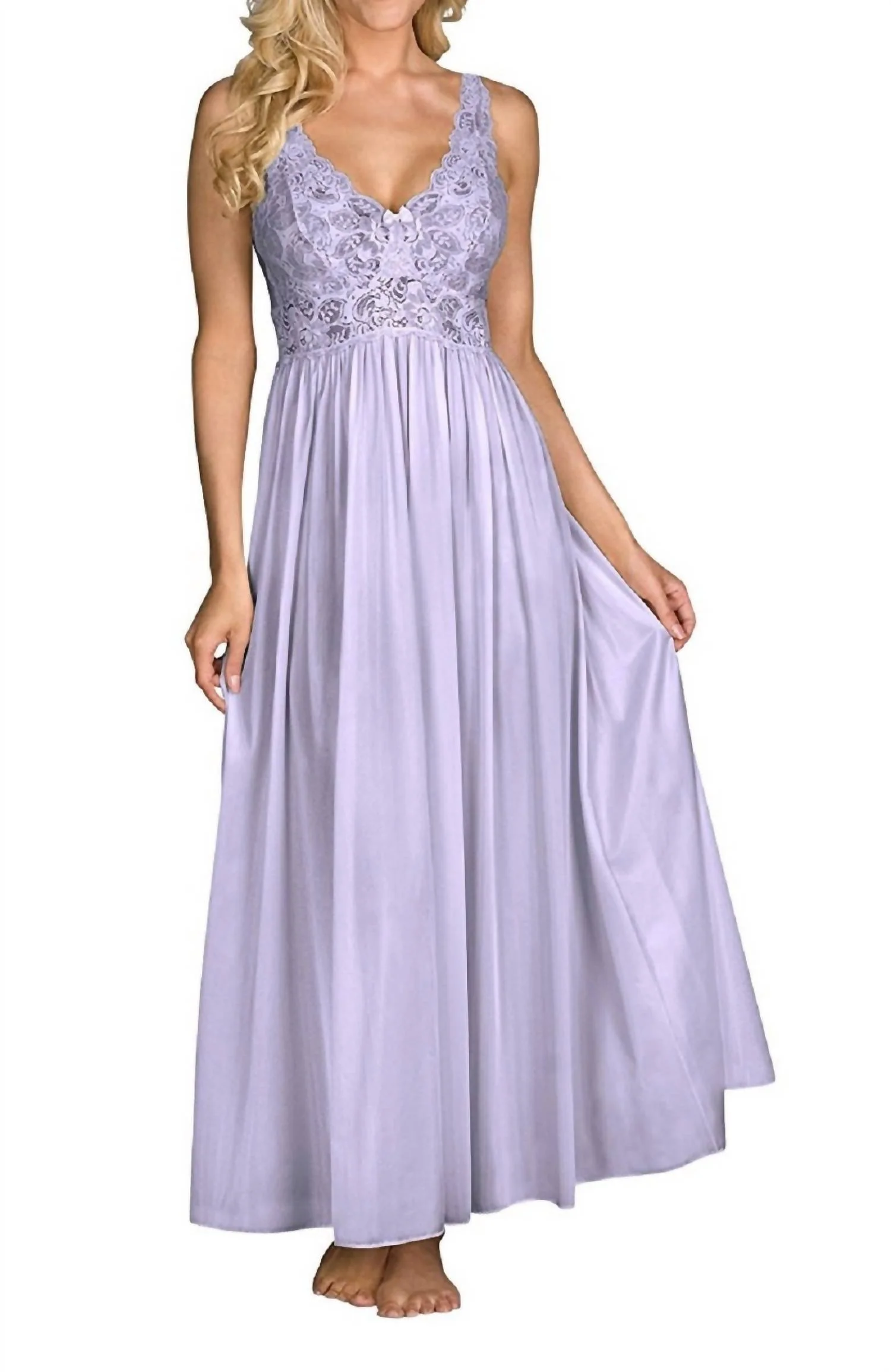 Silhouette 53 Inch Sleeveless Long Gown In Peri Frost
