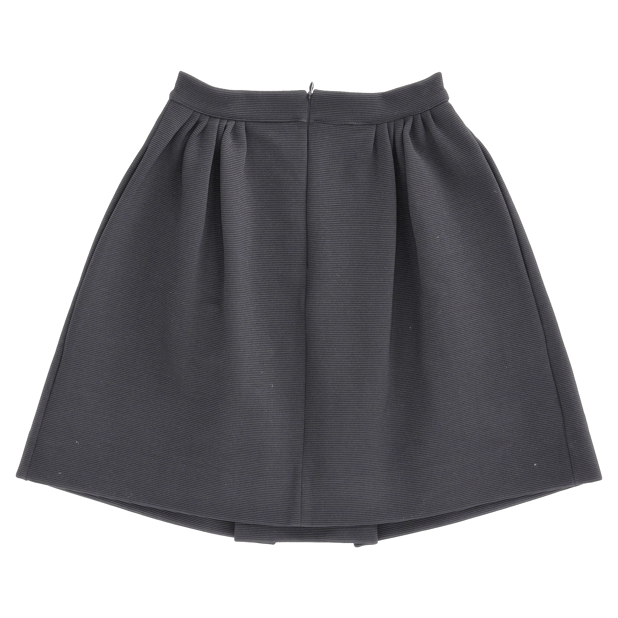 Miu Miu Pleated Mini Skirt in Black Polyester