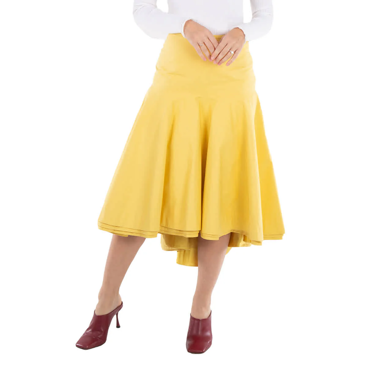 Jil Sander Sunbeam Pleated High-Waist Skirt