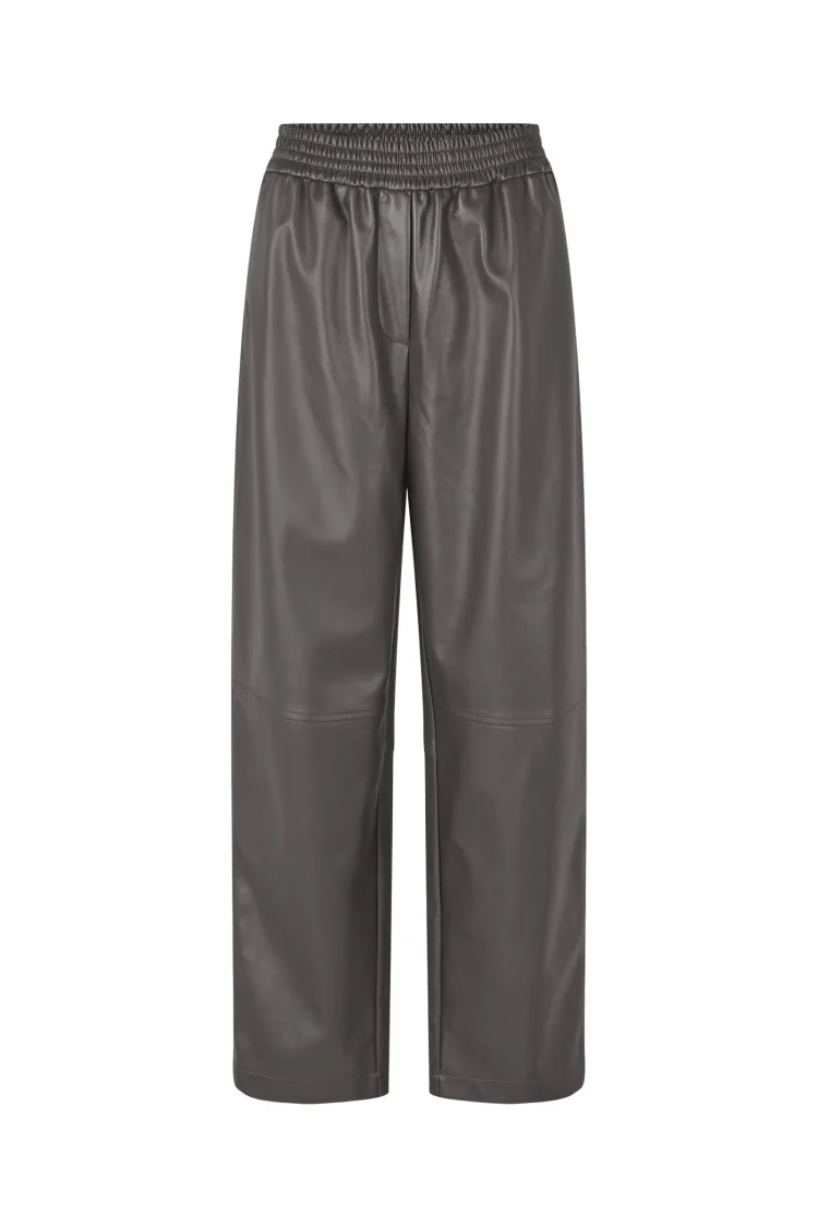 Loose Fit Grey Trousers With Elongated Leg