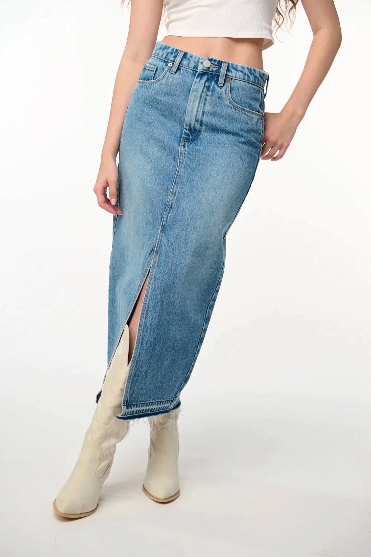 Double Duty Skirt In Denim