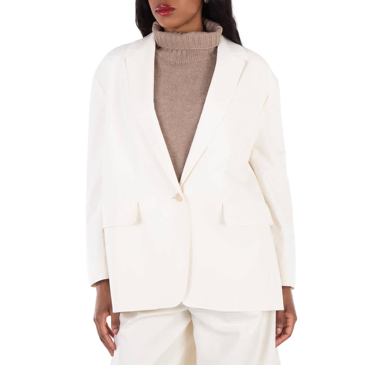 Max Mara Monica Cotton Canvas Oversize Blazer