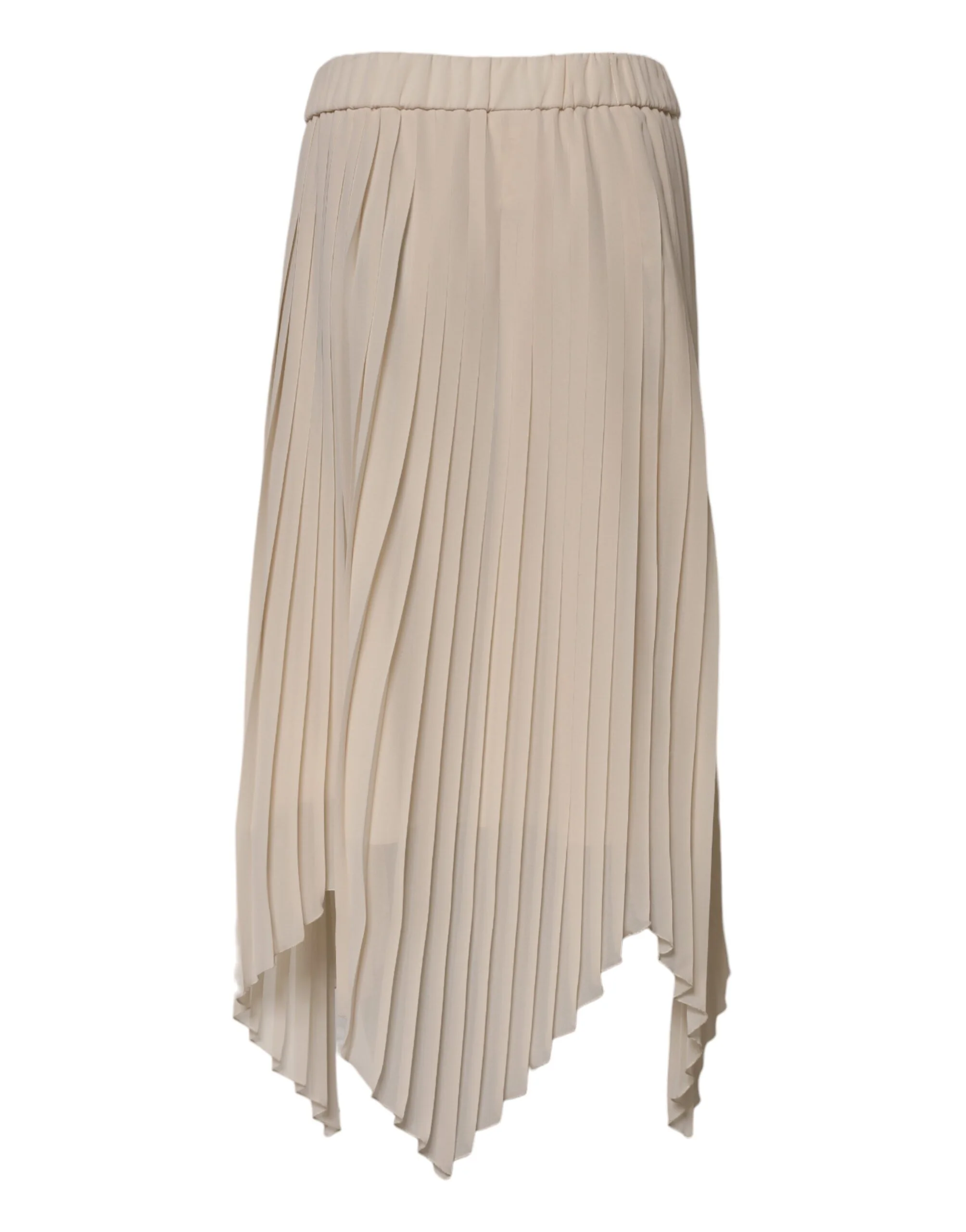 Peserico Polyester Pleated A-line High Waist Midi Women's Skirt (Pre-Owned)