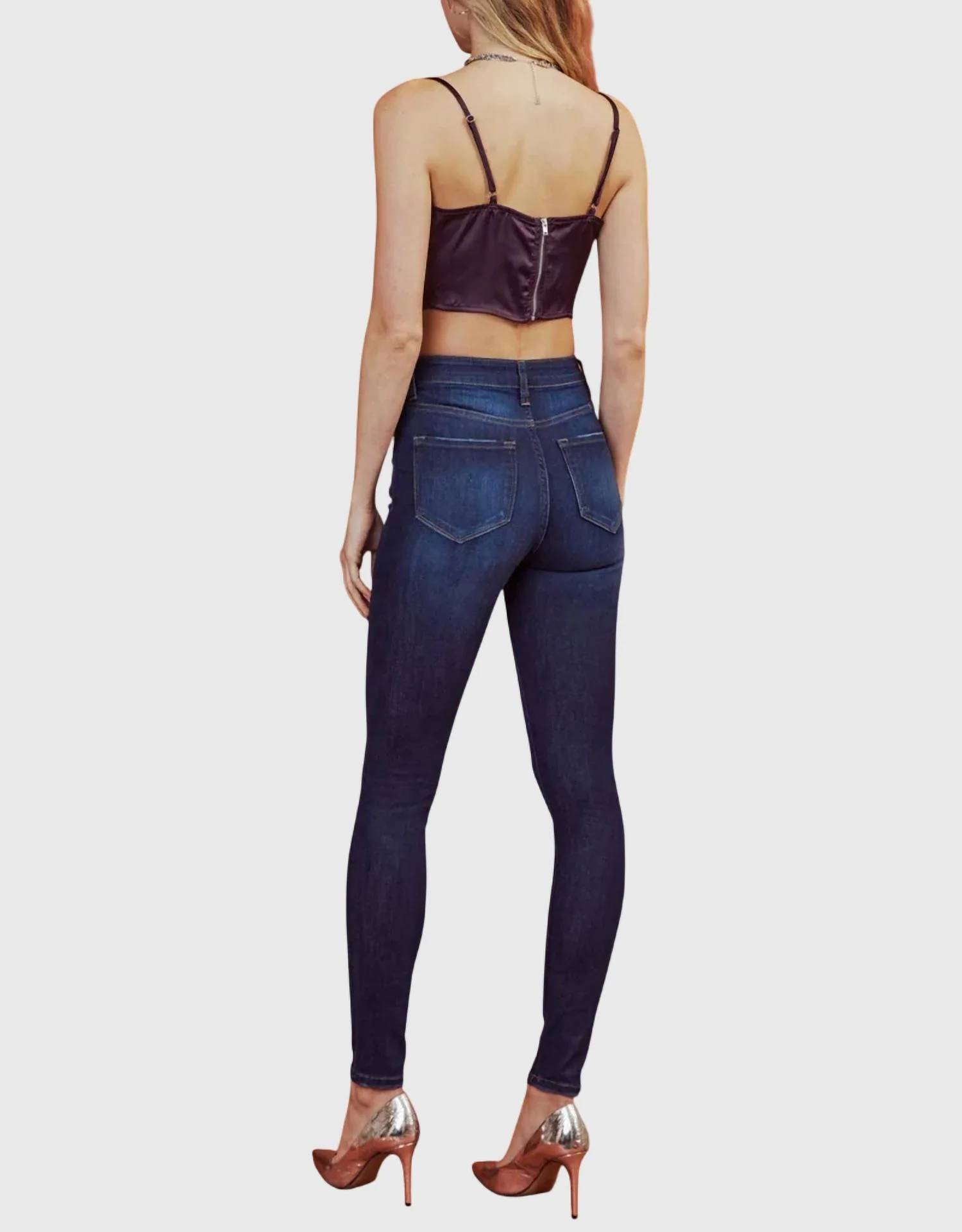 Hallie Ultra High Rise Super Skinny Jean In Dark Wash