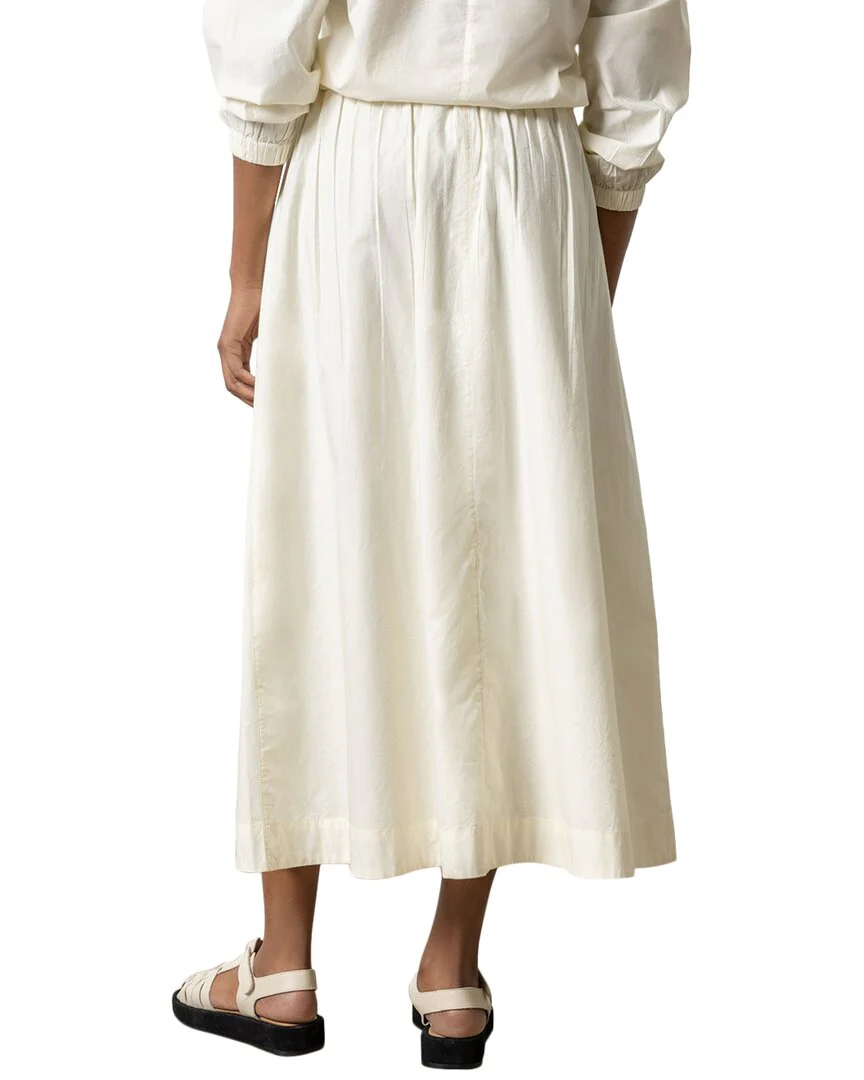 Lilla P Poplin Button Front Skirt